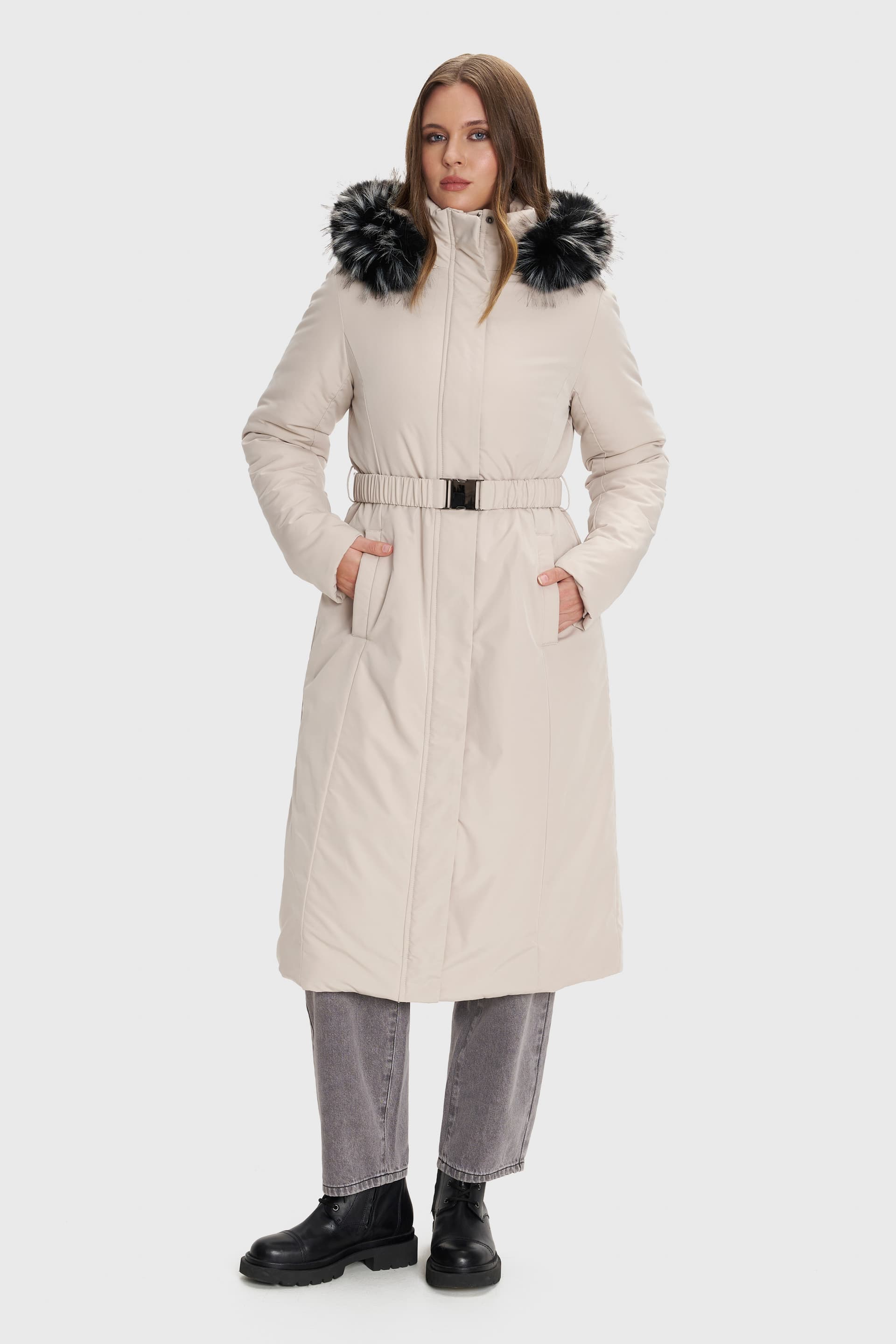 Μπουφάν μακρύ με αποσπώμενη κουκούλα - ICE