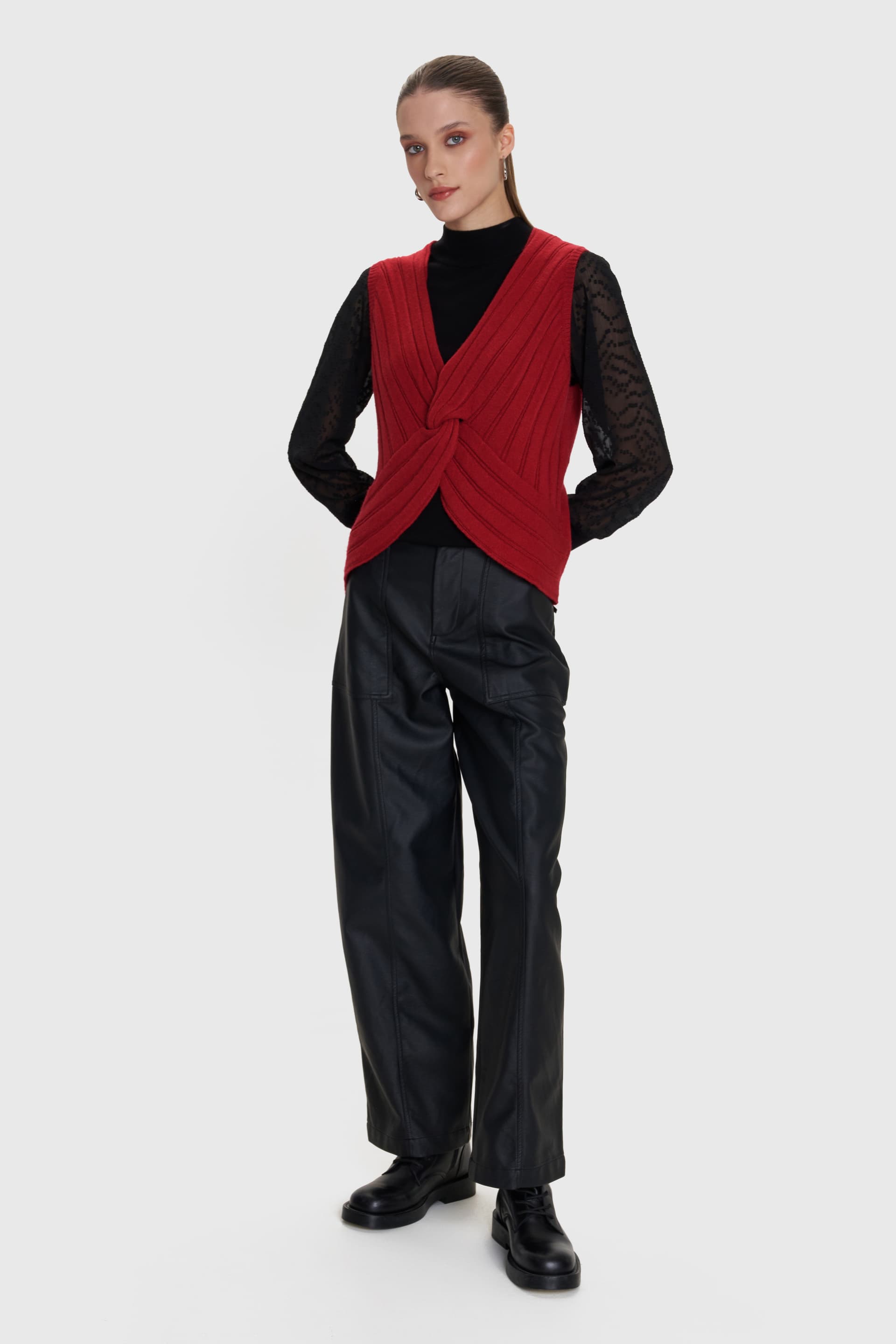 Γιλέκο αμάνικο πλεκτό - RED PEPPER