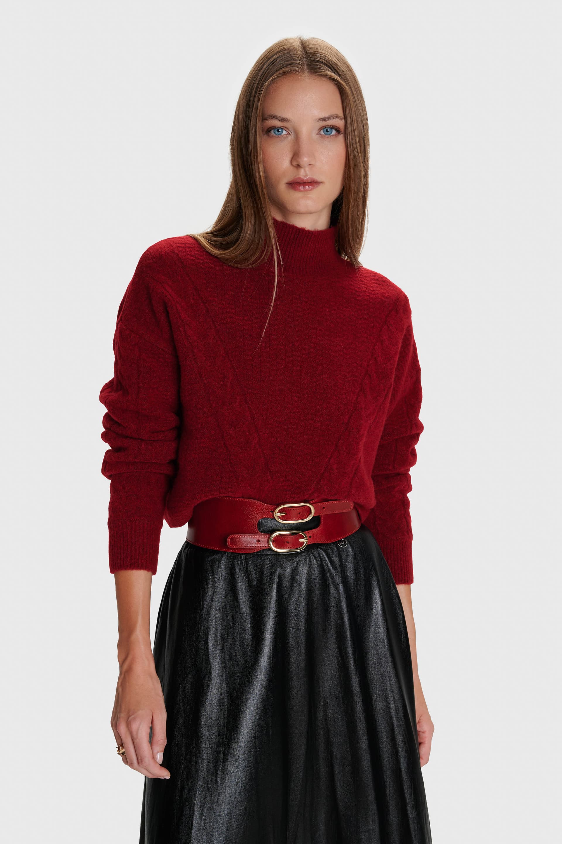 Μπλούζα πλεκτή ζιβάγκο - RED PEPPER