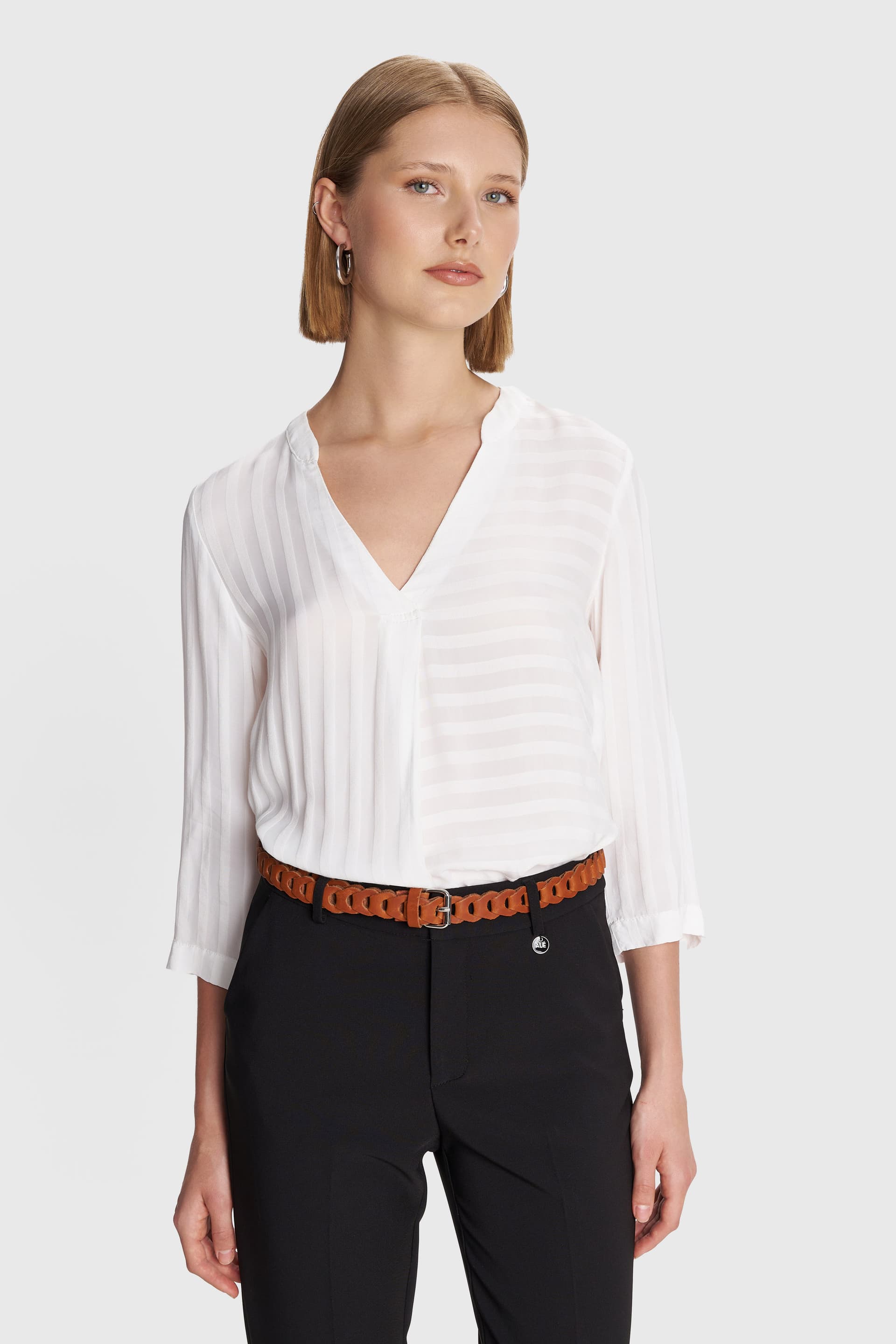 Ζώνη δερμάτινη με περίτεχνο σχέδιο - Κάμελ