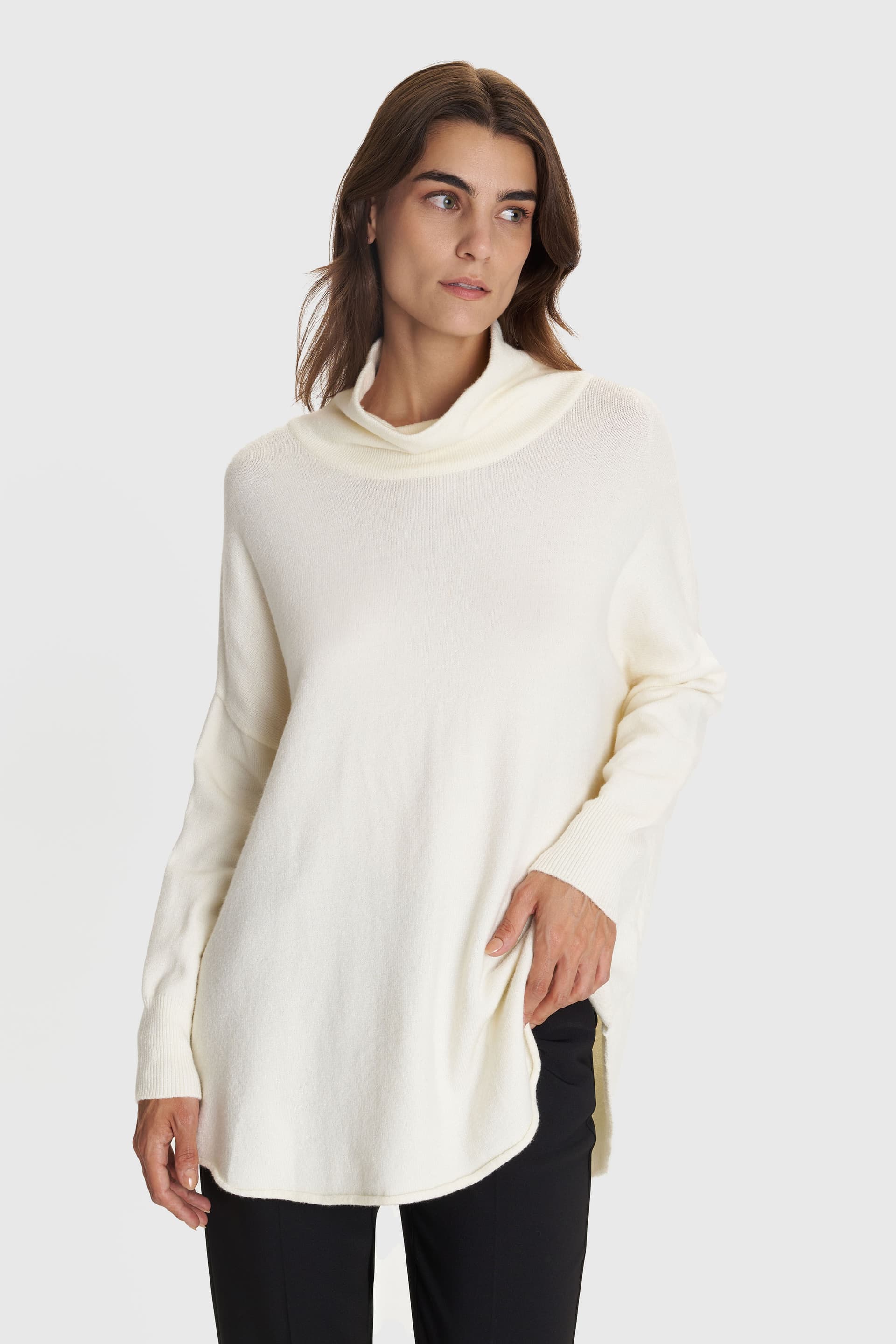 Μπλούζα πλεκτή oversized - Εκρού