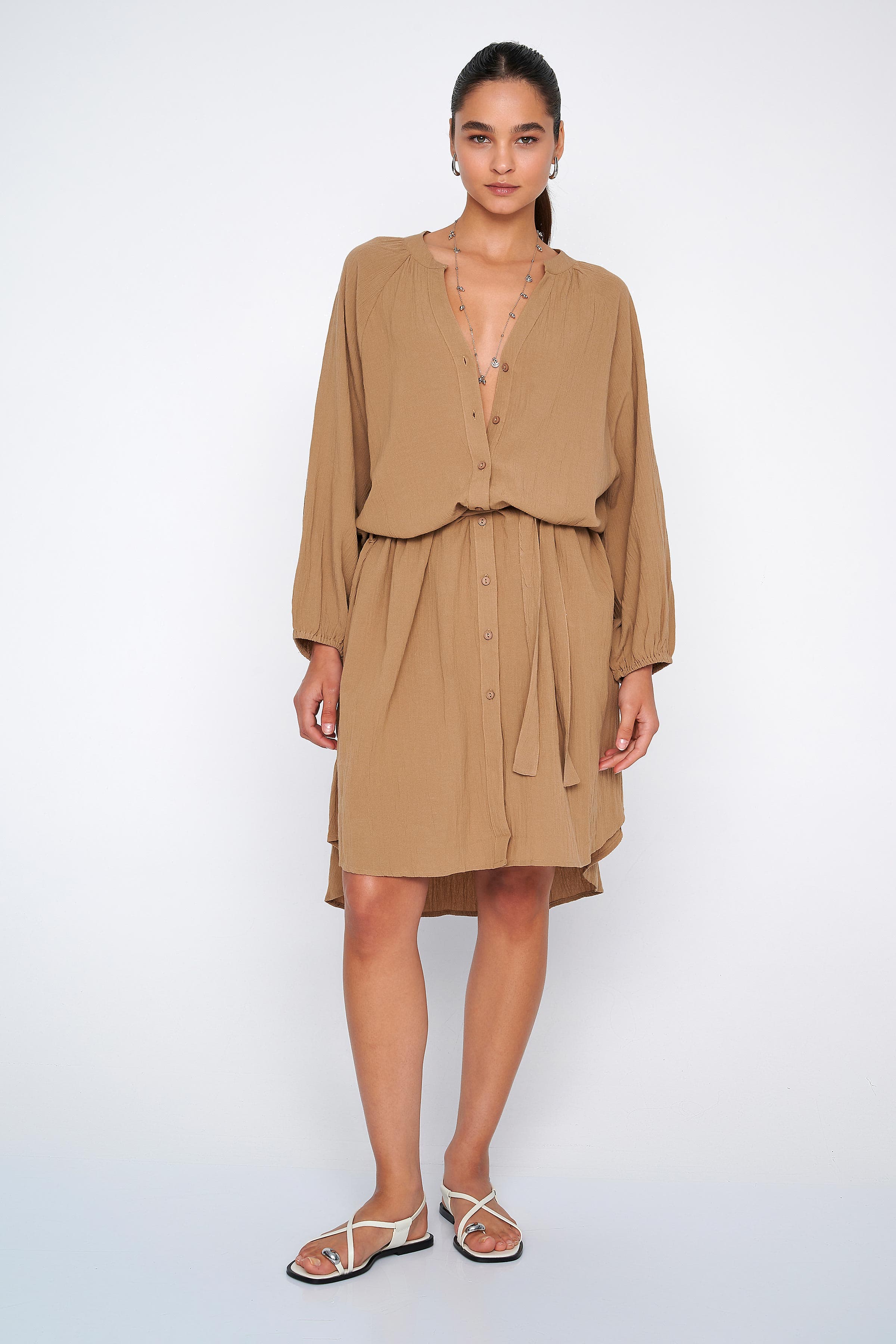 Πουκαμίσα με ανάγλυφη υφή - SAND