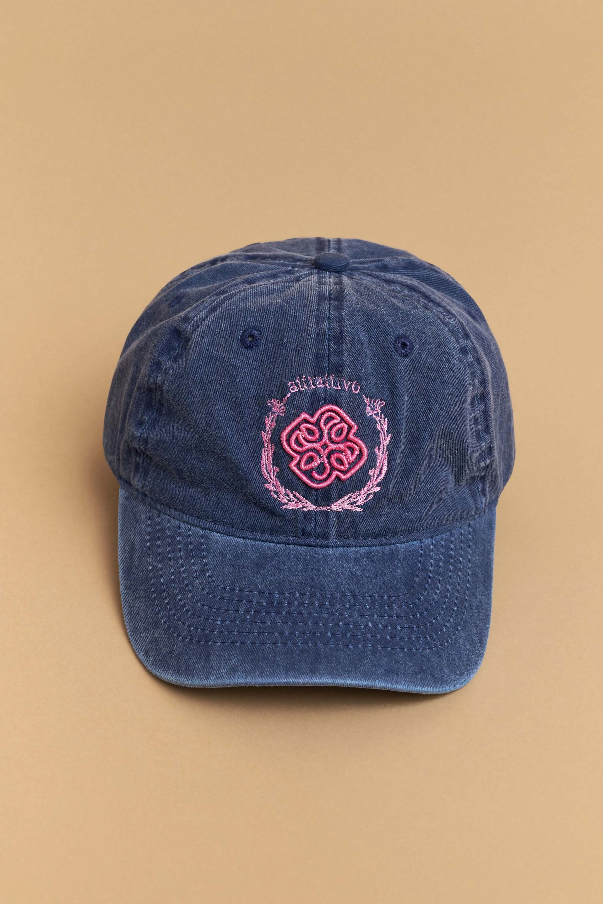 Καπέλο jockey με κέντημα - Μπλε Σκούρο