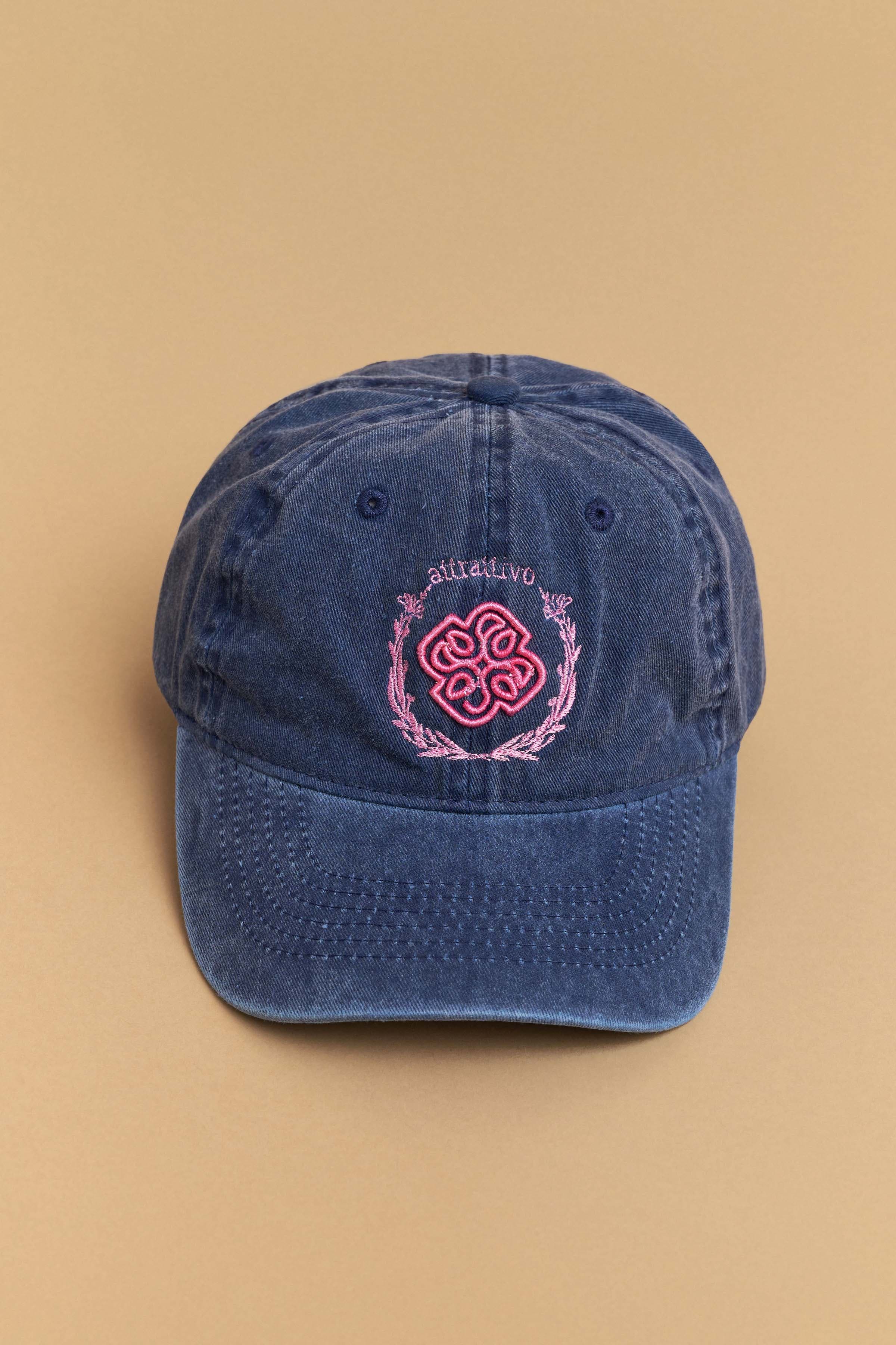 Καπέλο jockey με κέντημα - Μπλε Σκούρο