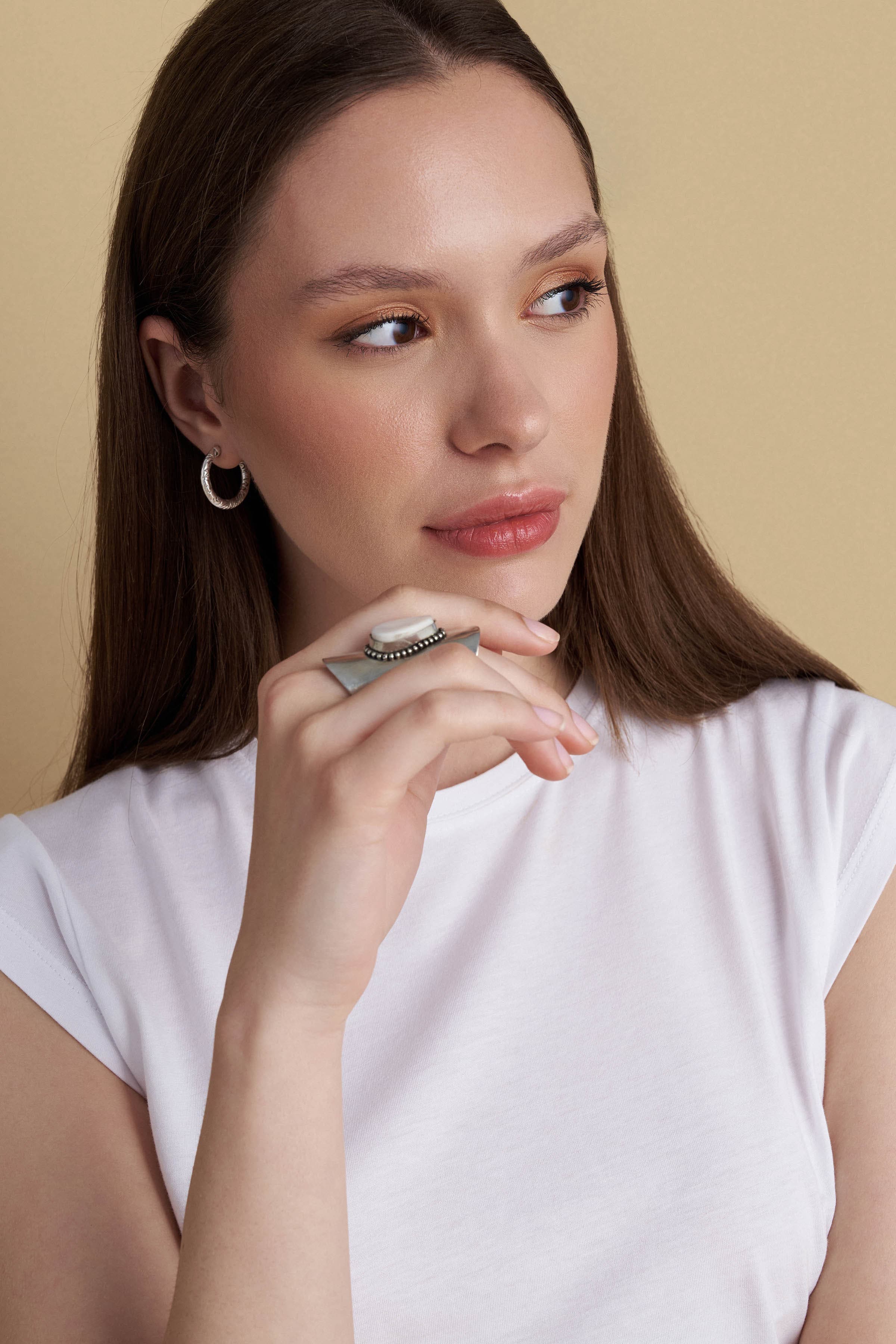 Δαχτυλίδι μεταλλικό - Ασημί