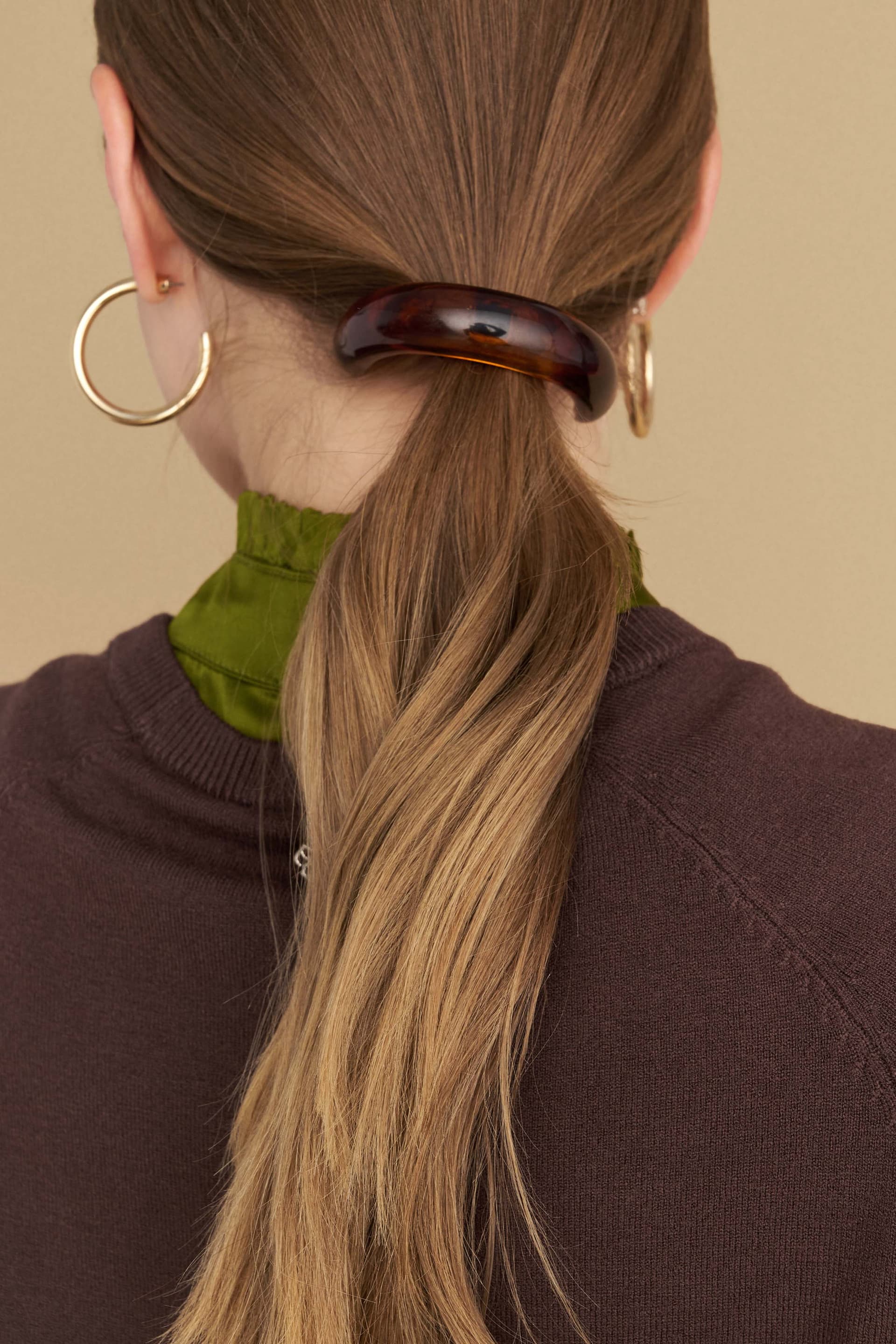 Λαστιχάκι μαλλιών με διακοσμητικό στοιχείο - Καφέ