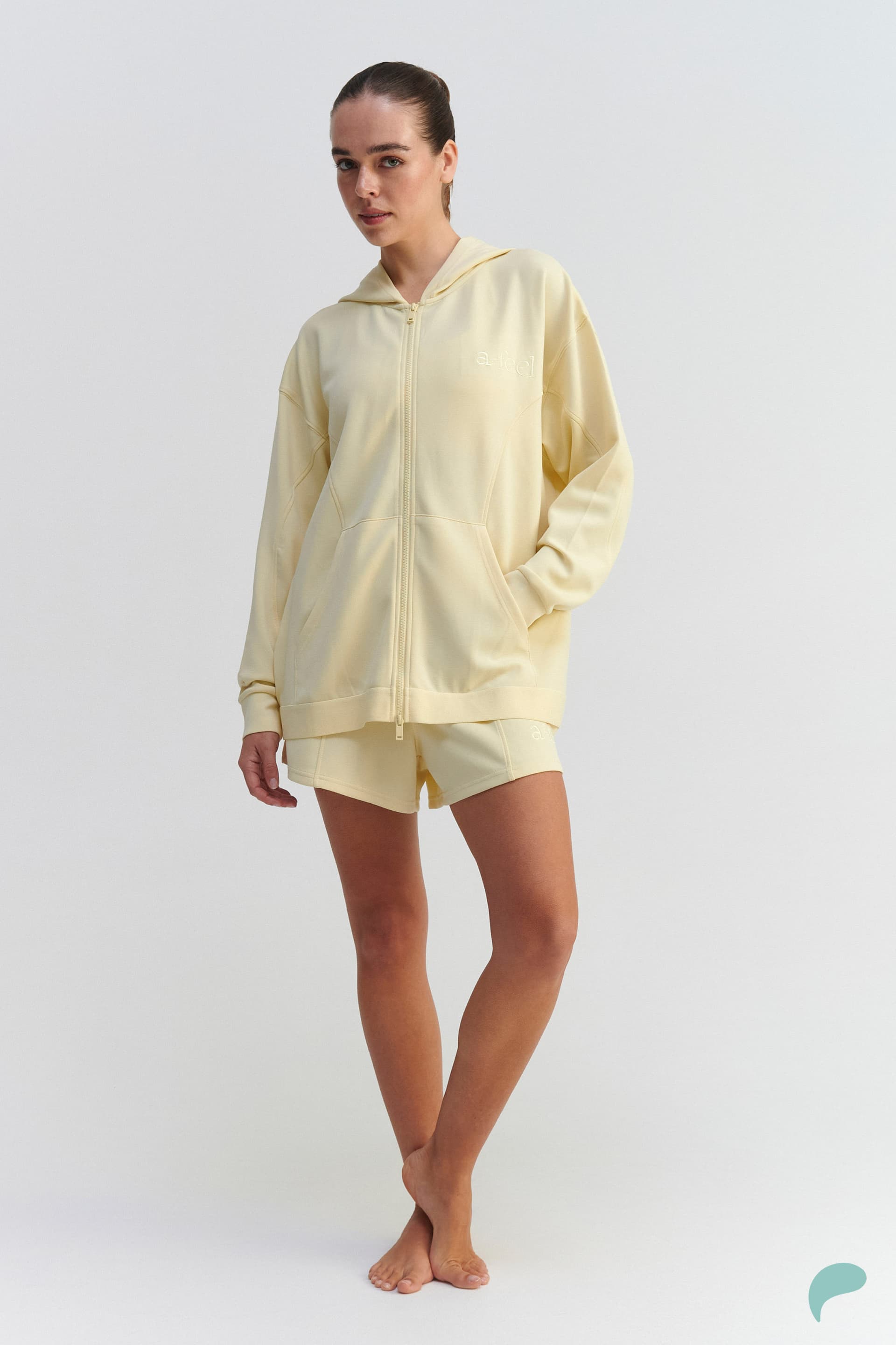 Ζακέτα oversized με απαλή υφή - YELLOW