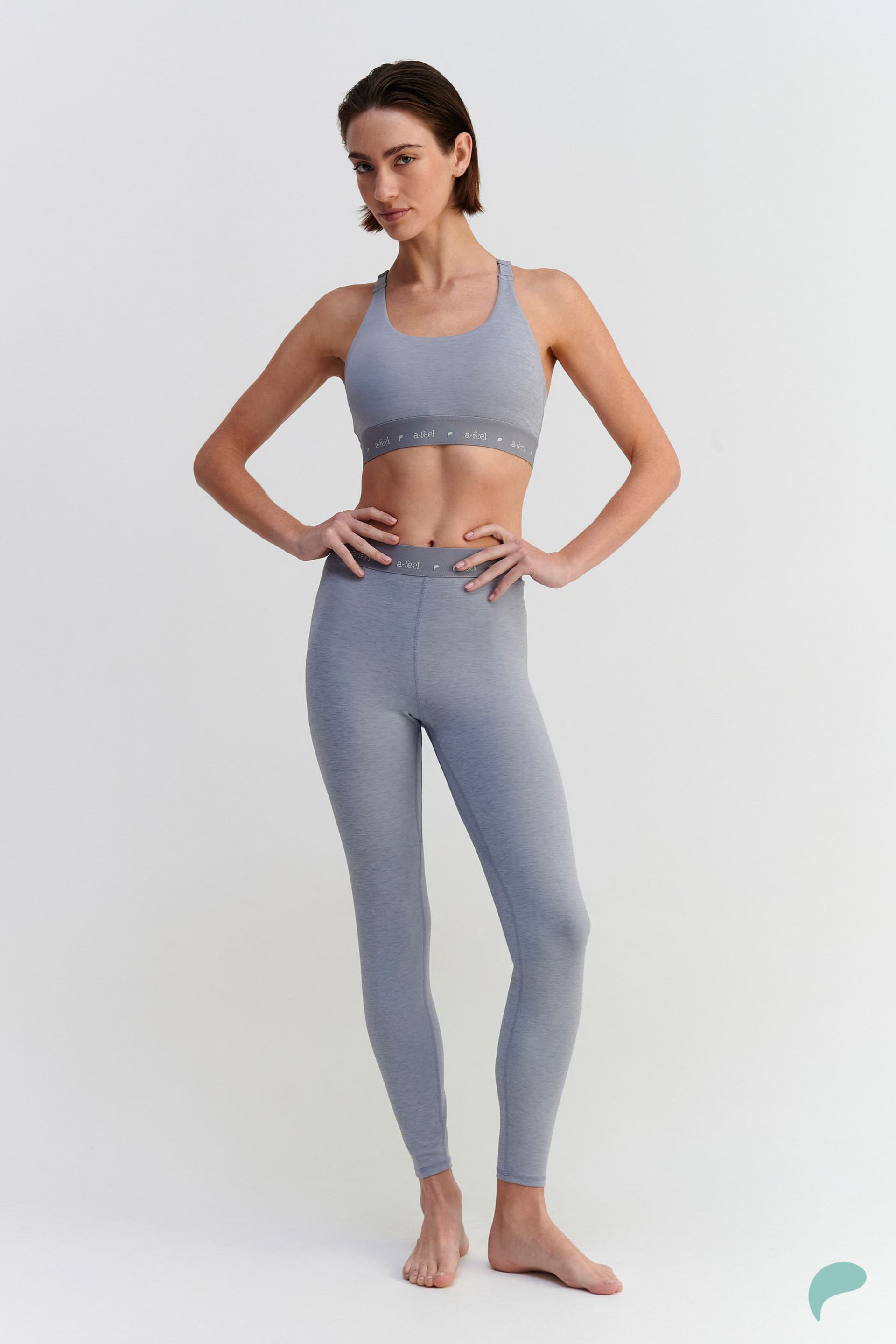 Κολάν mid rise με λάστιχο - Γκρι