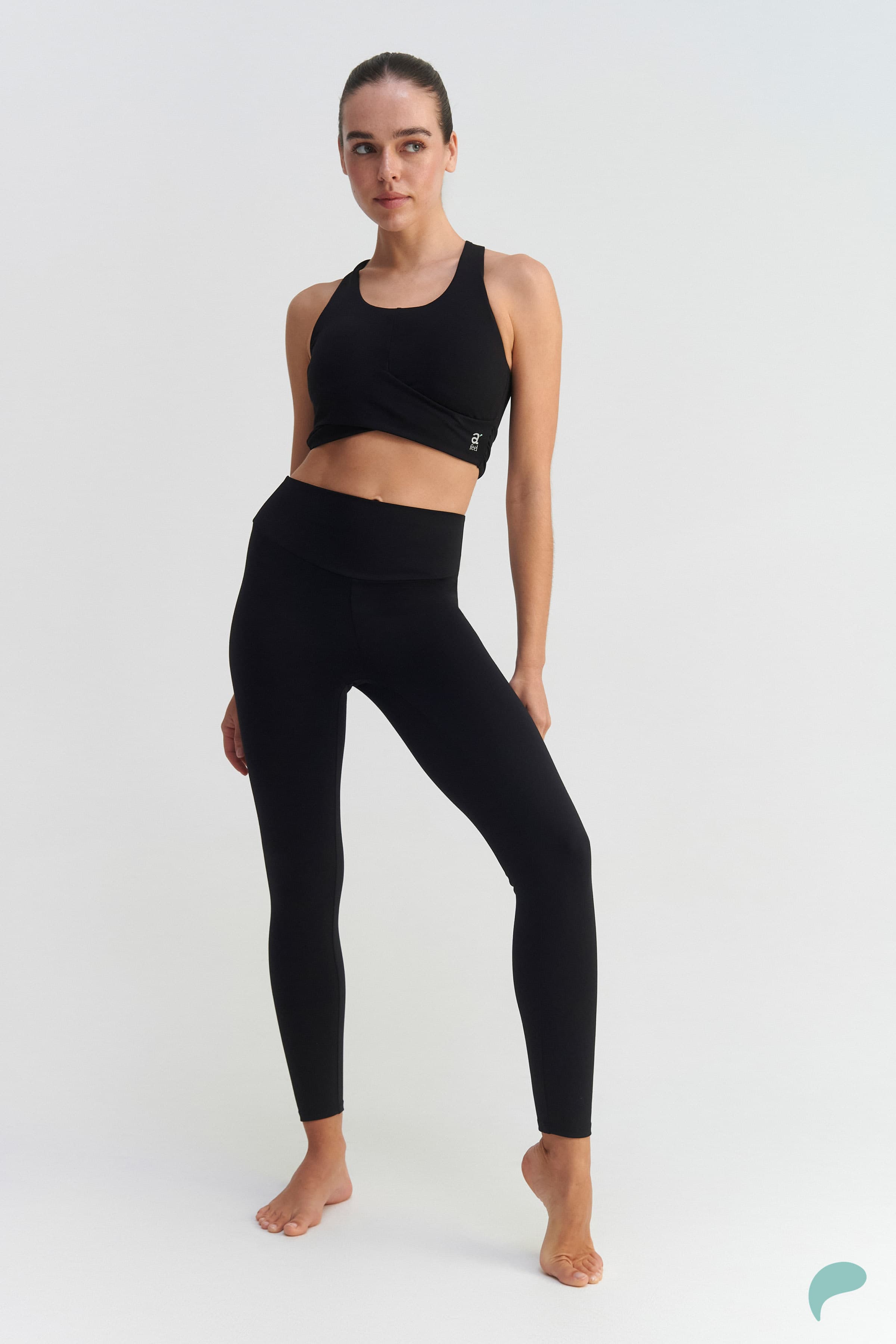 Κολάν ψηλόμεσο με απαλή υφή - Μαύρο