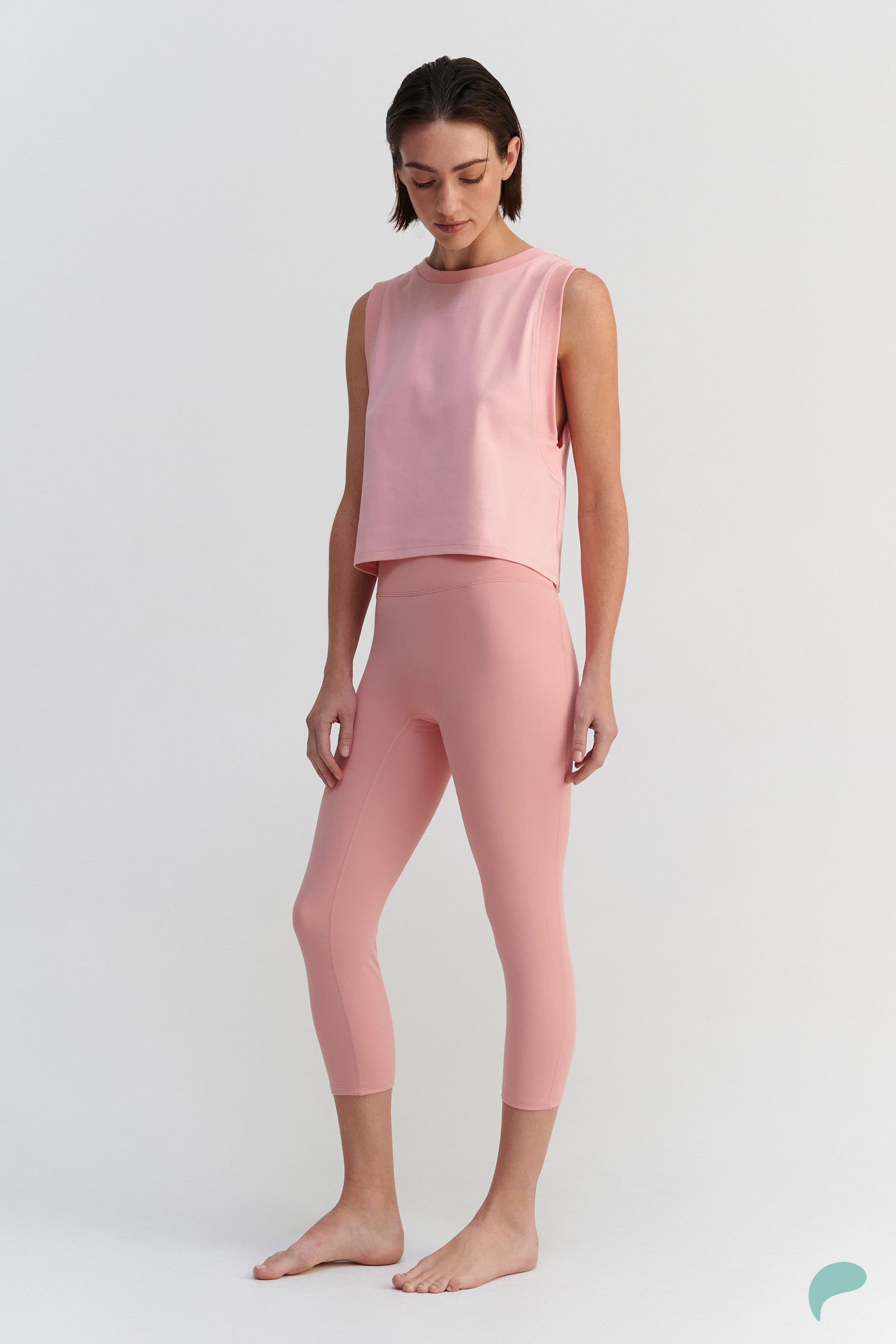 Κολάν capri με κόψιμο πίσω - Ροζ