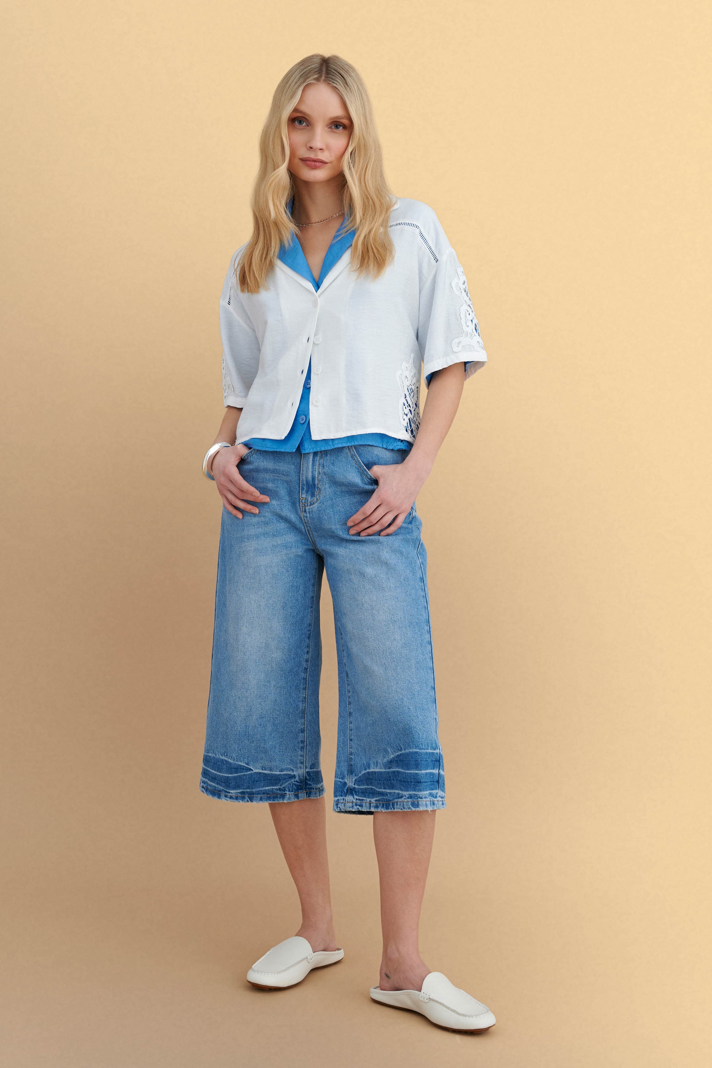 Βερμούδα τζιν - Μπλε