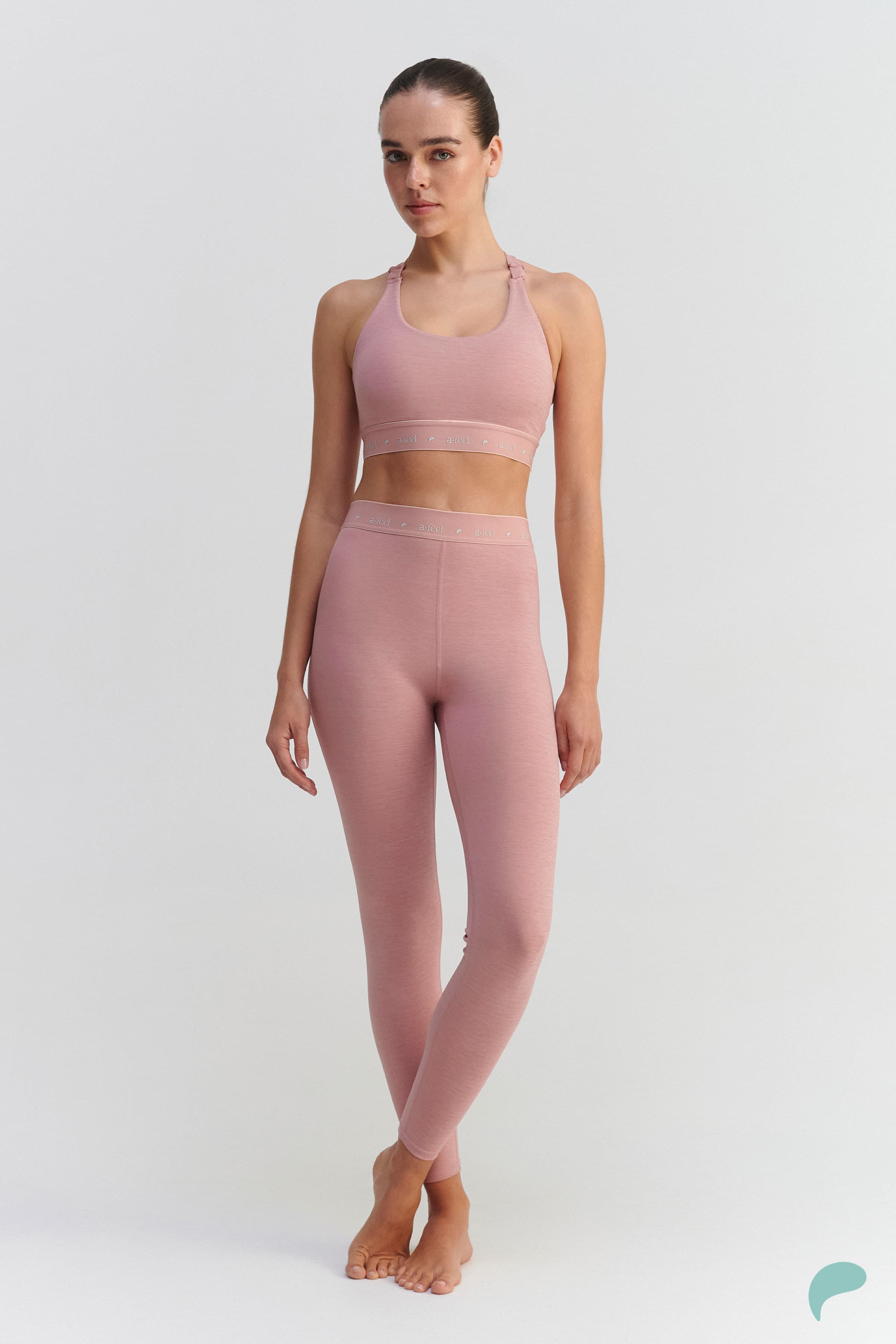 Κολάν mid rise με λάστιχο - Ροζ