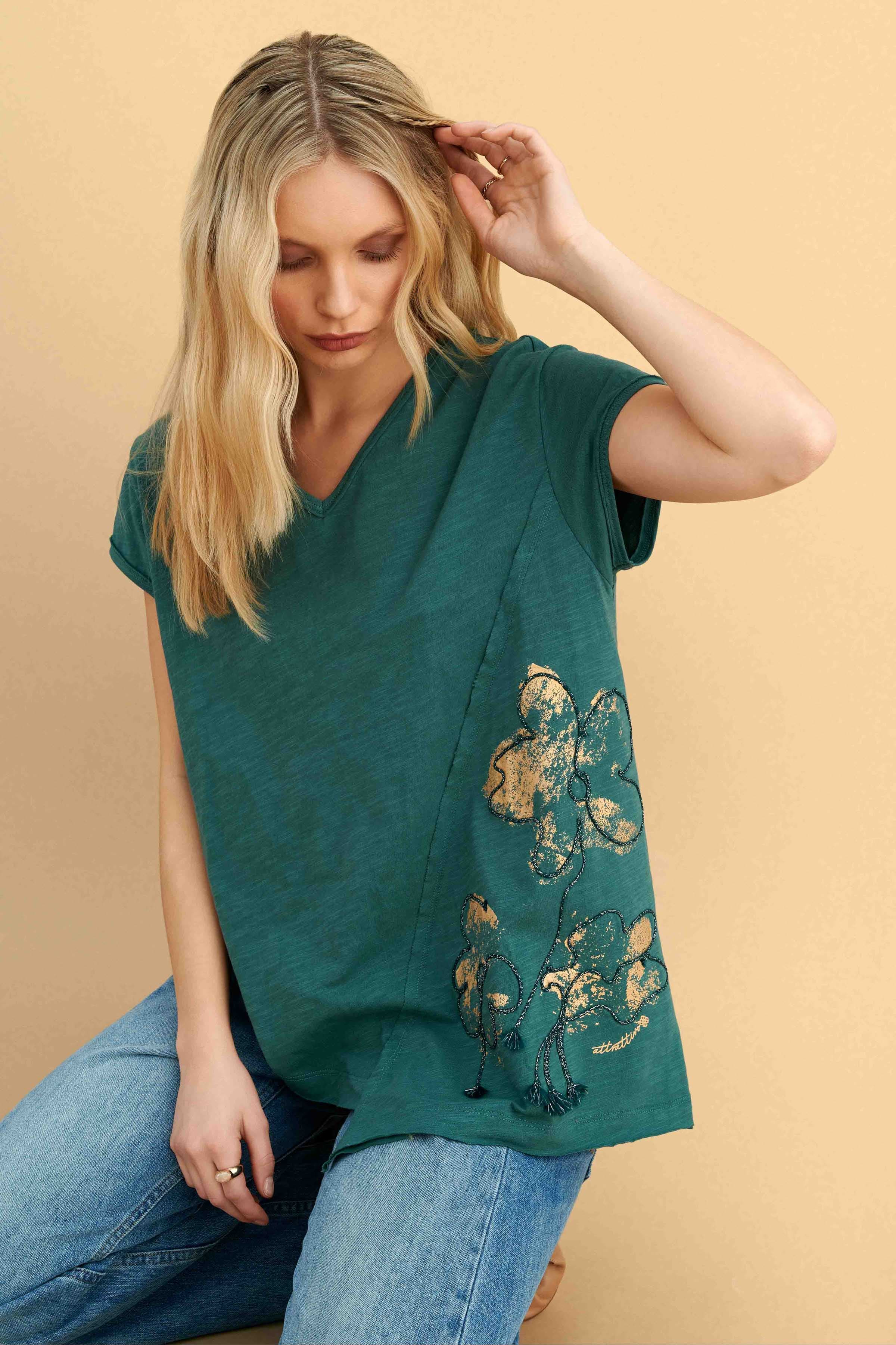 Μπλούζα ασύμμετρη με τύπωμα - SOAP