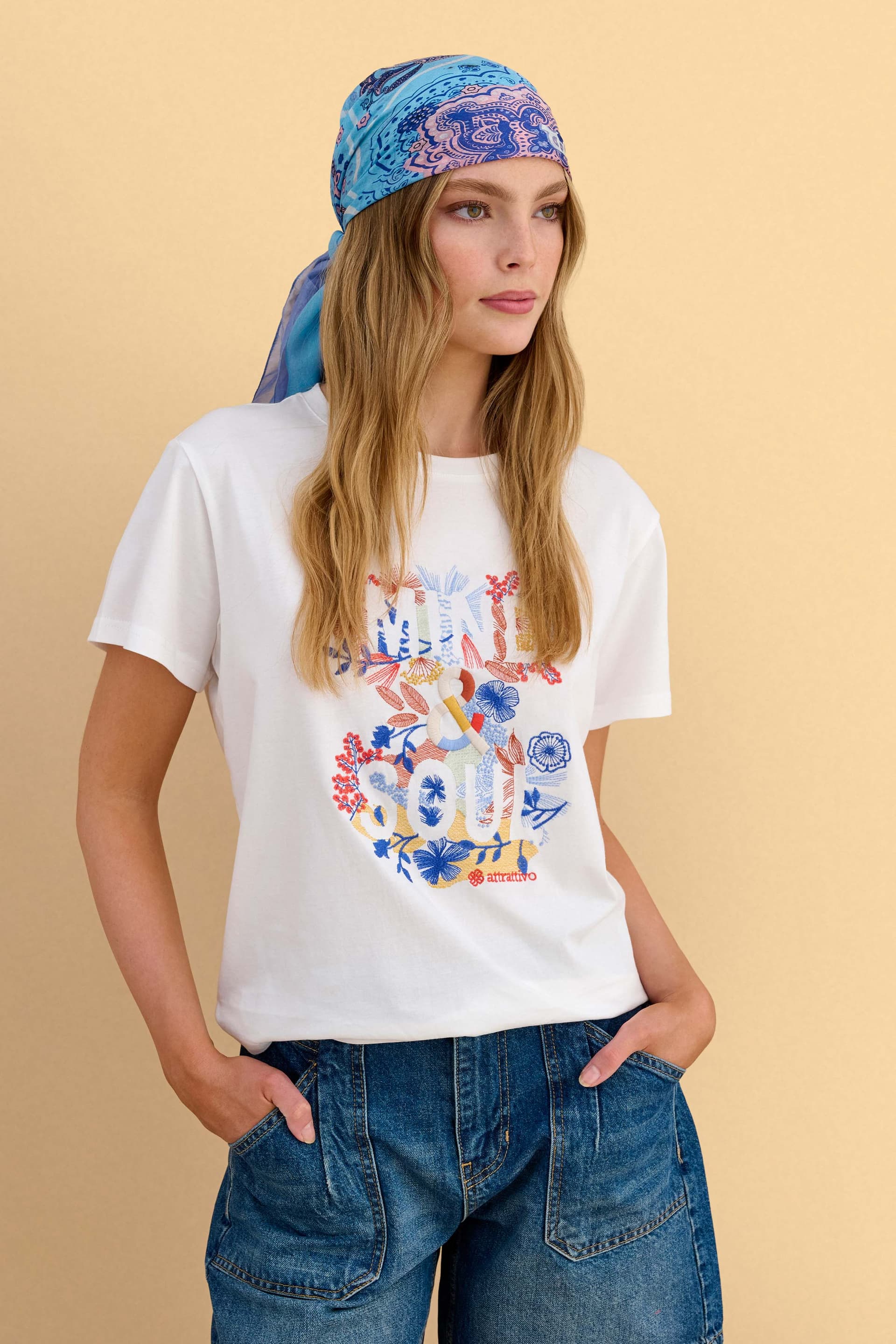T-shirt με τύπωμα - Λευκό