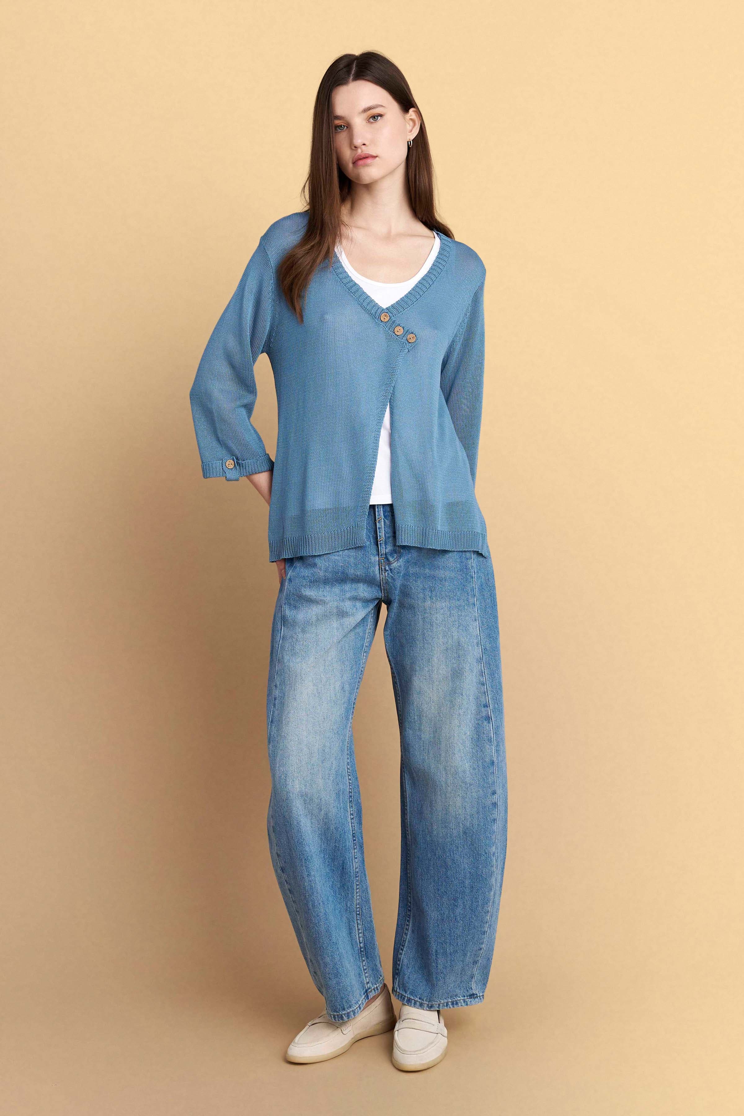 Μπλούζα πλεκτή σετ 2 τεμαχίων - Μπλε