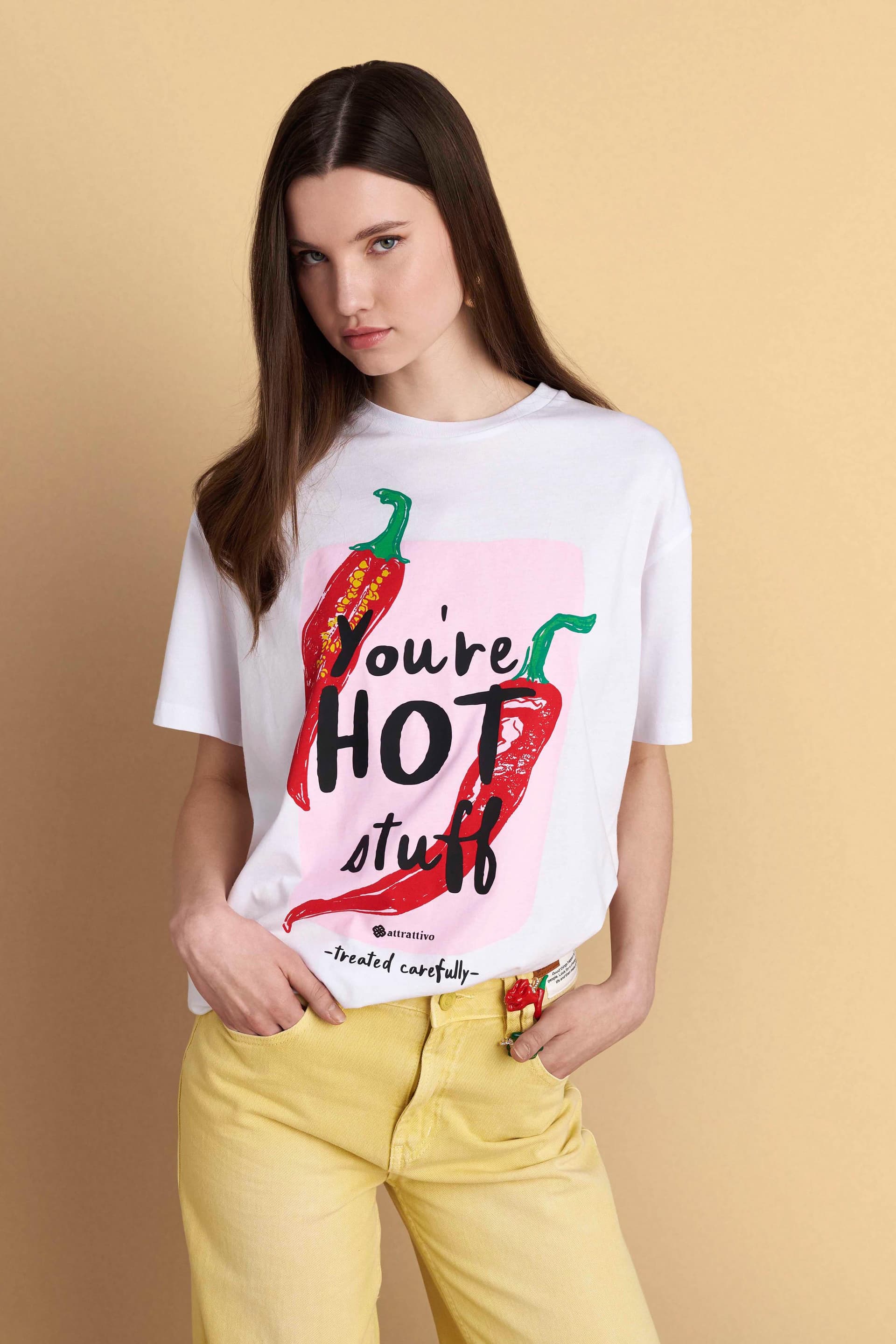 T-shirt με στάμπα - Λευκό