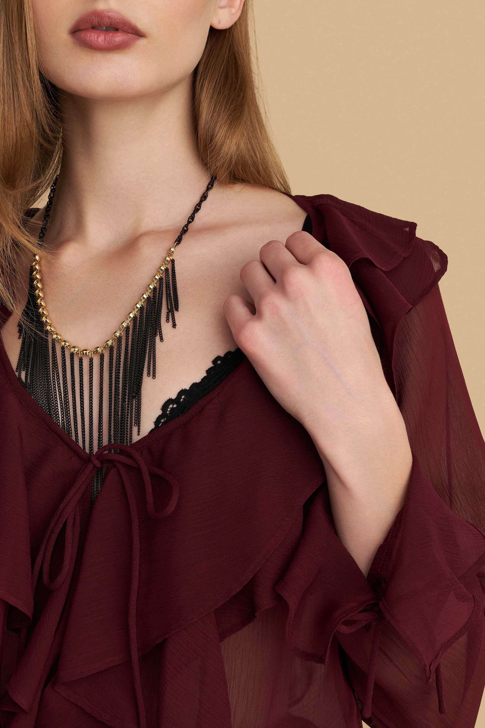 Κολιέ με πολλαπλές αλυσίδες - Πολύχρωμο