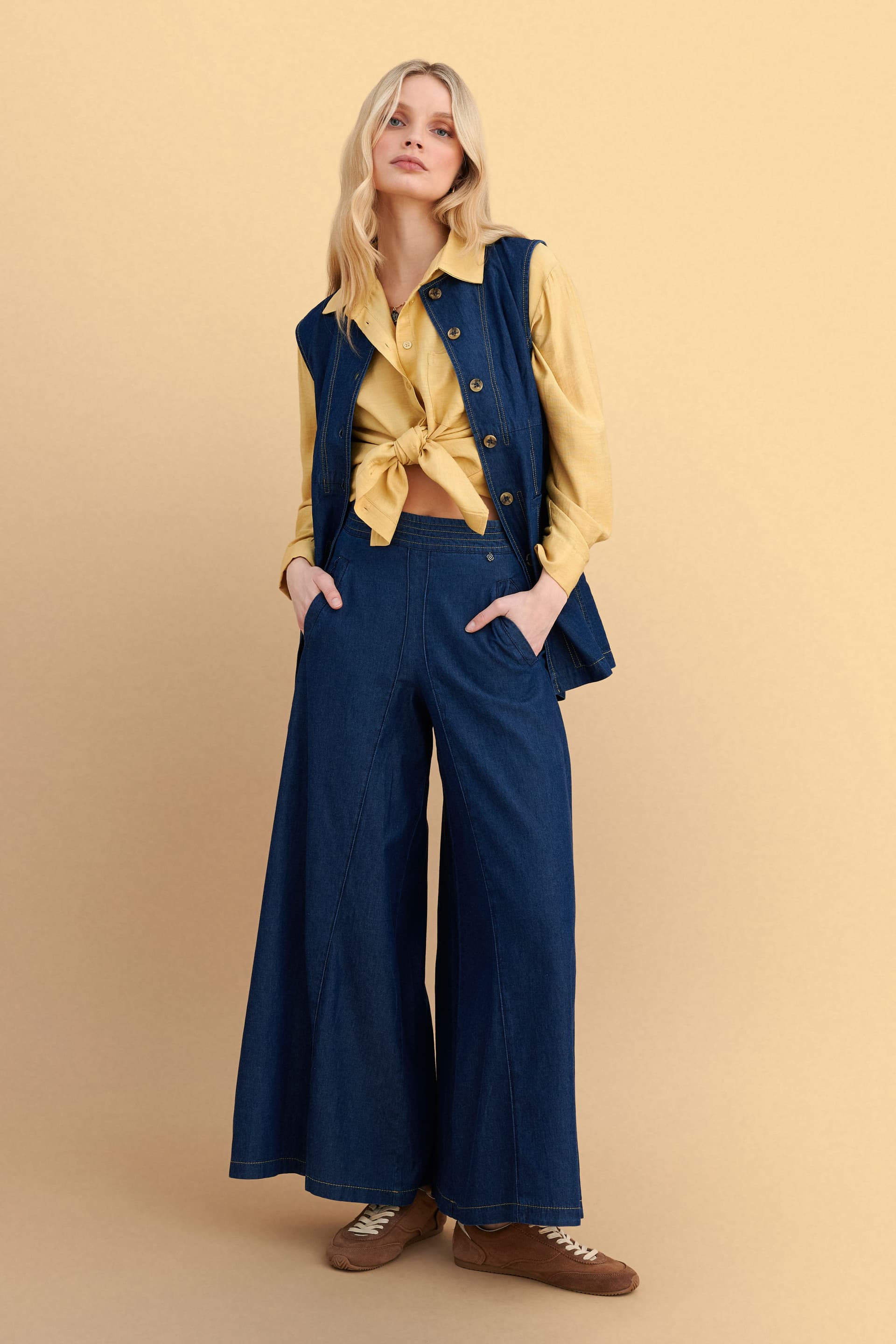 Παντελόνι τύπου denim - Μπλε