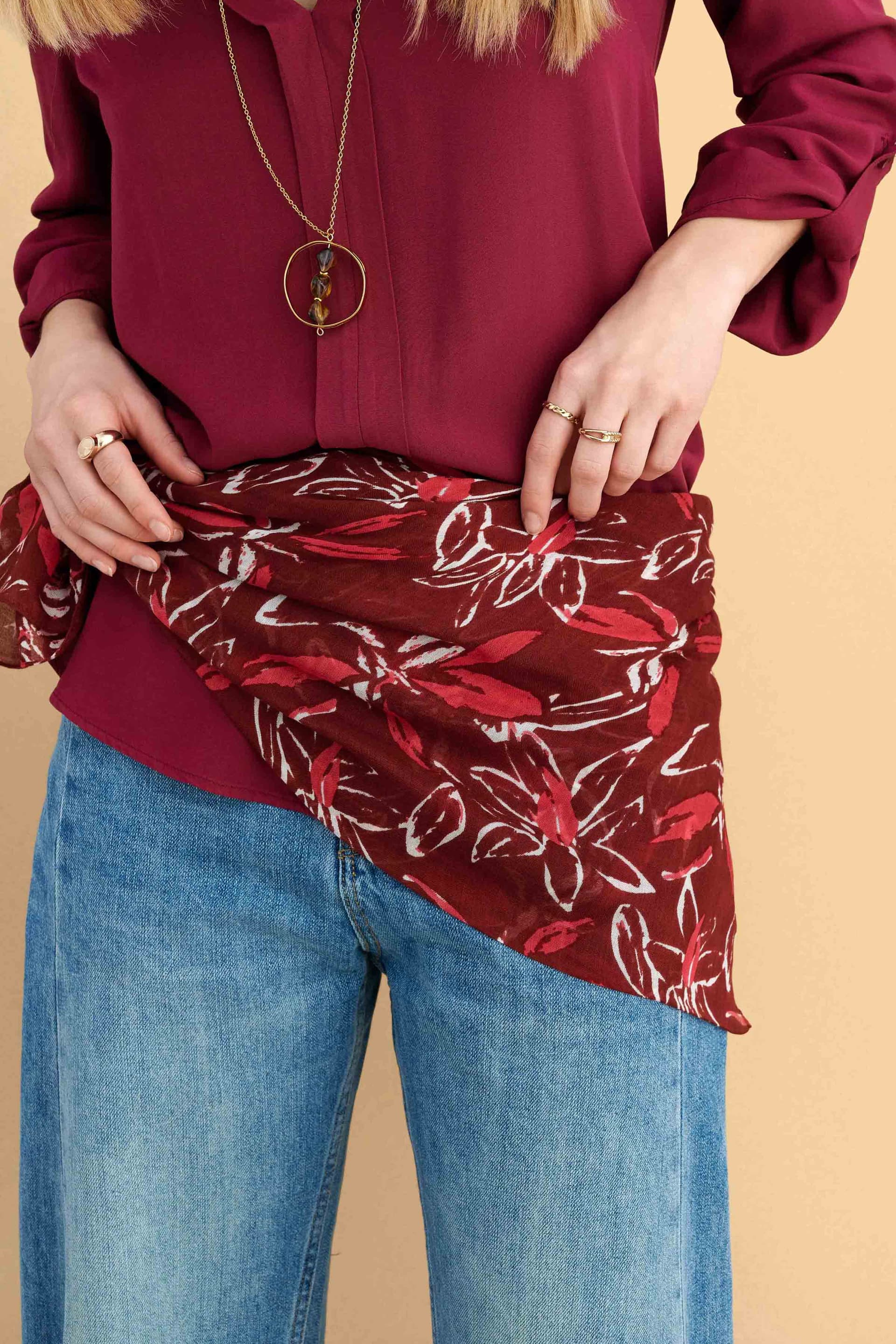 Φουλάρι φλοράλ - Πολύχρωμο