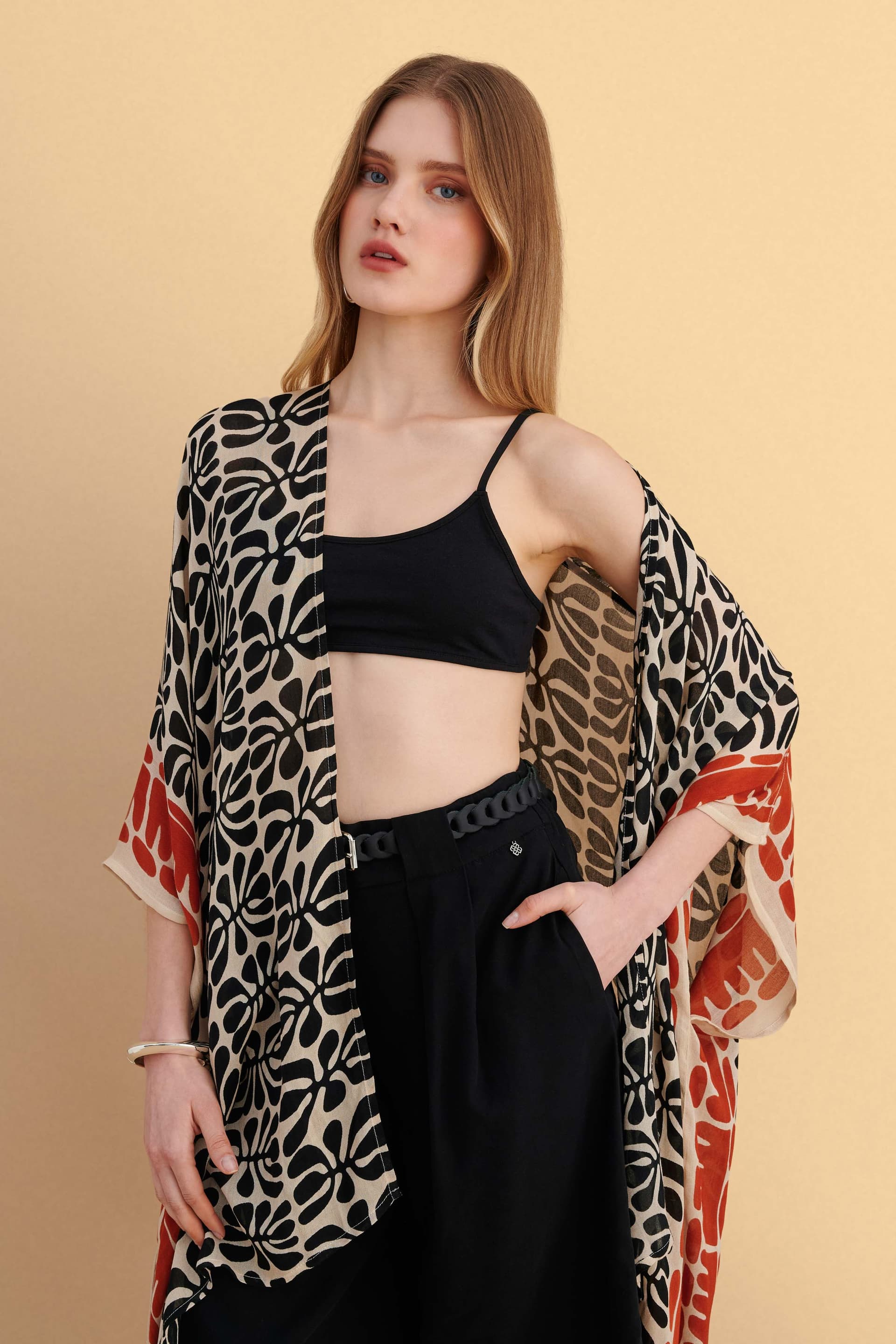 Κιμονό με σχέδιο - Πολύχρωμο