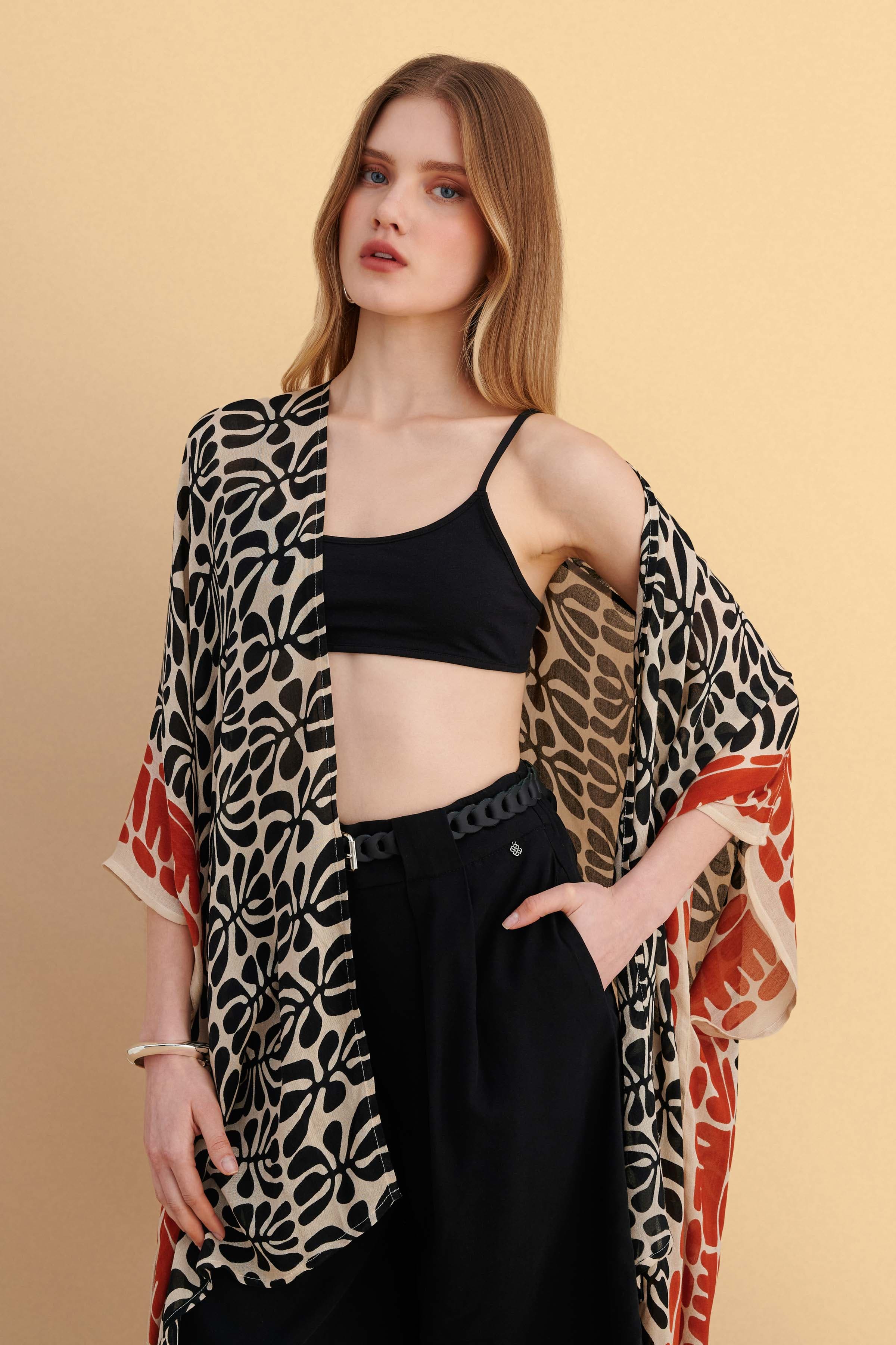 Κιμονό με σχέδιο - Πολύχρωμο