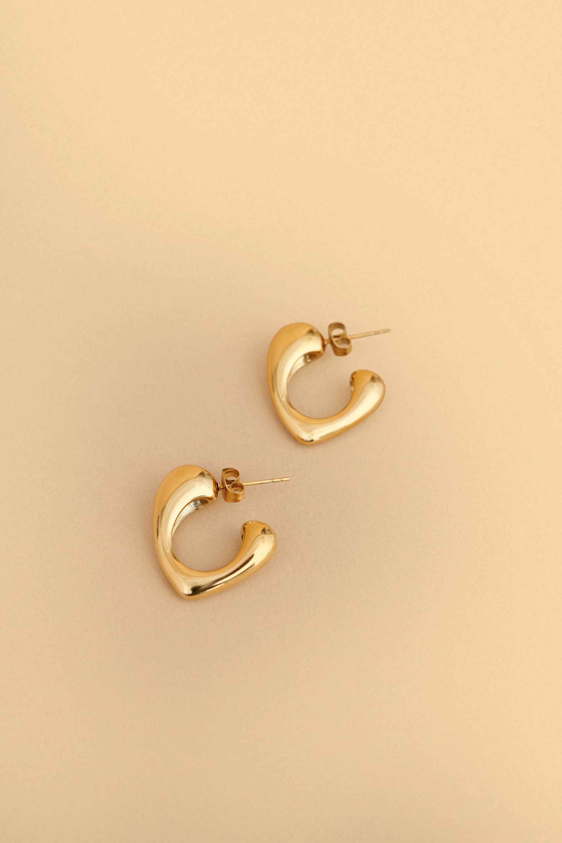 Σκουλαρίκια μεταλλικά απο ατσάλι - Χρυσό