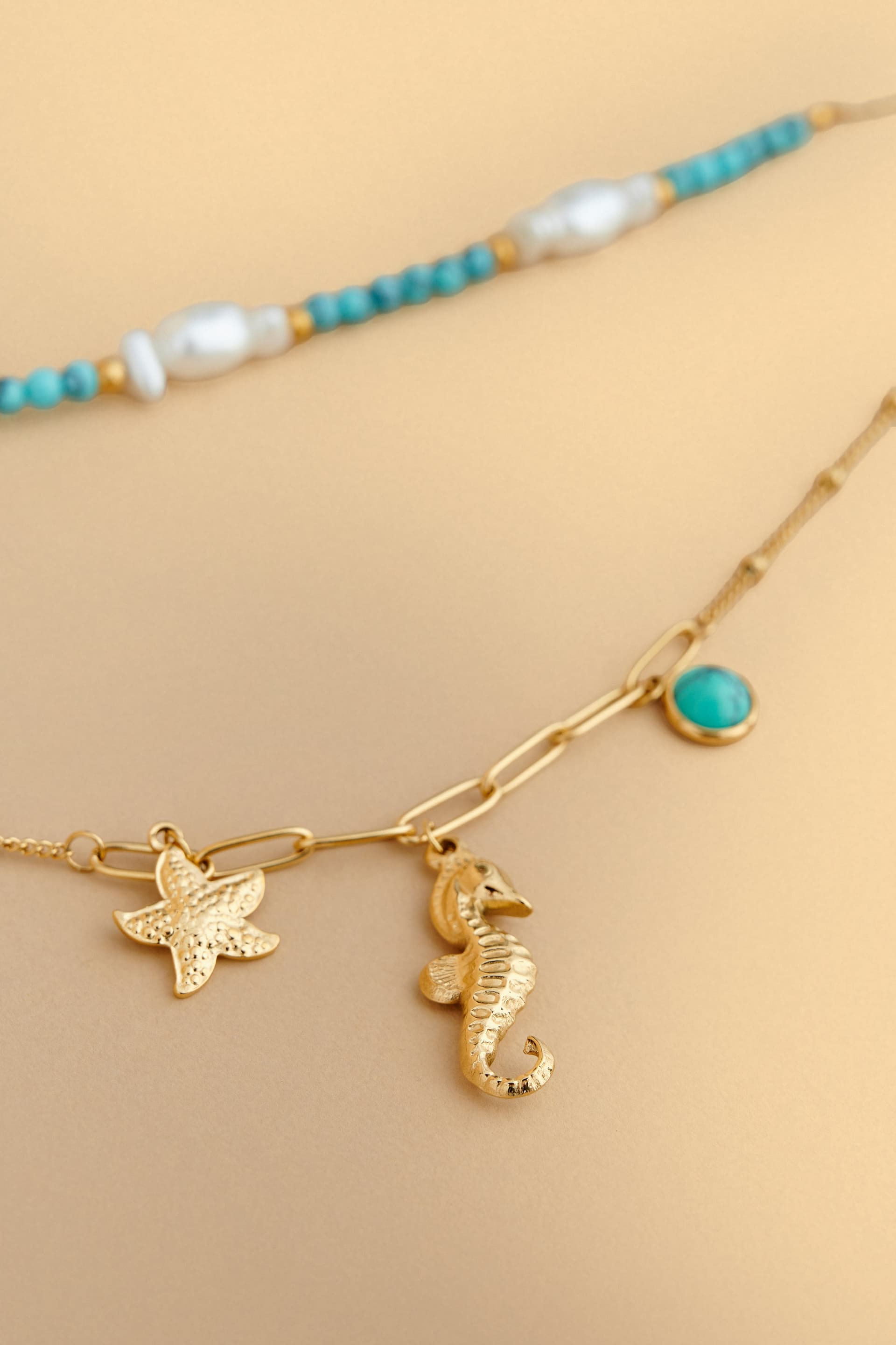 Διπλό κολιέ με χάντρες - Πολύχρωμο