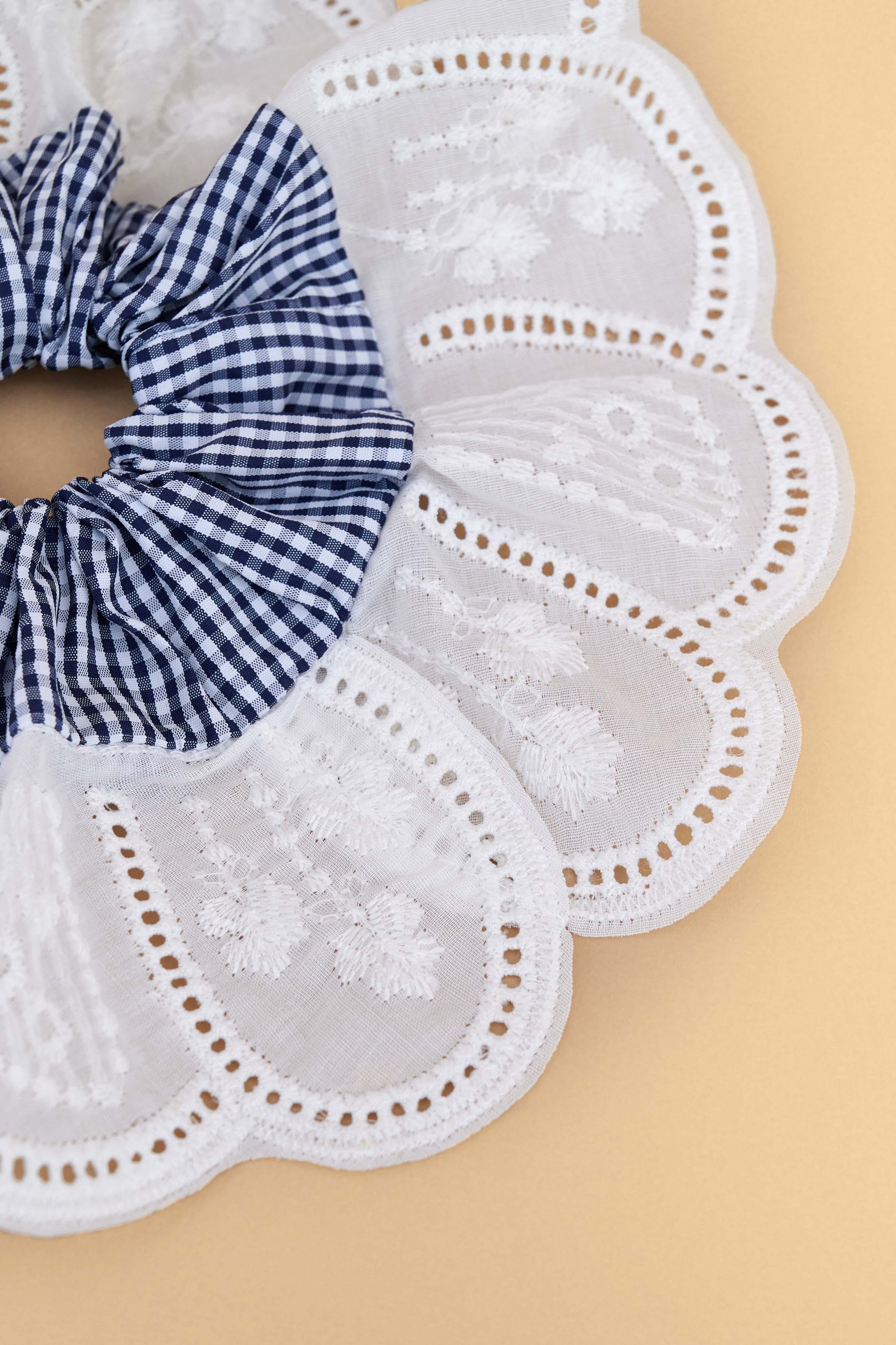 Scrunchie μαλλιών με δαντέλα - Πολύχρωμο