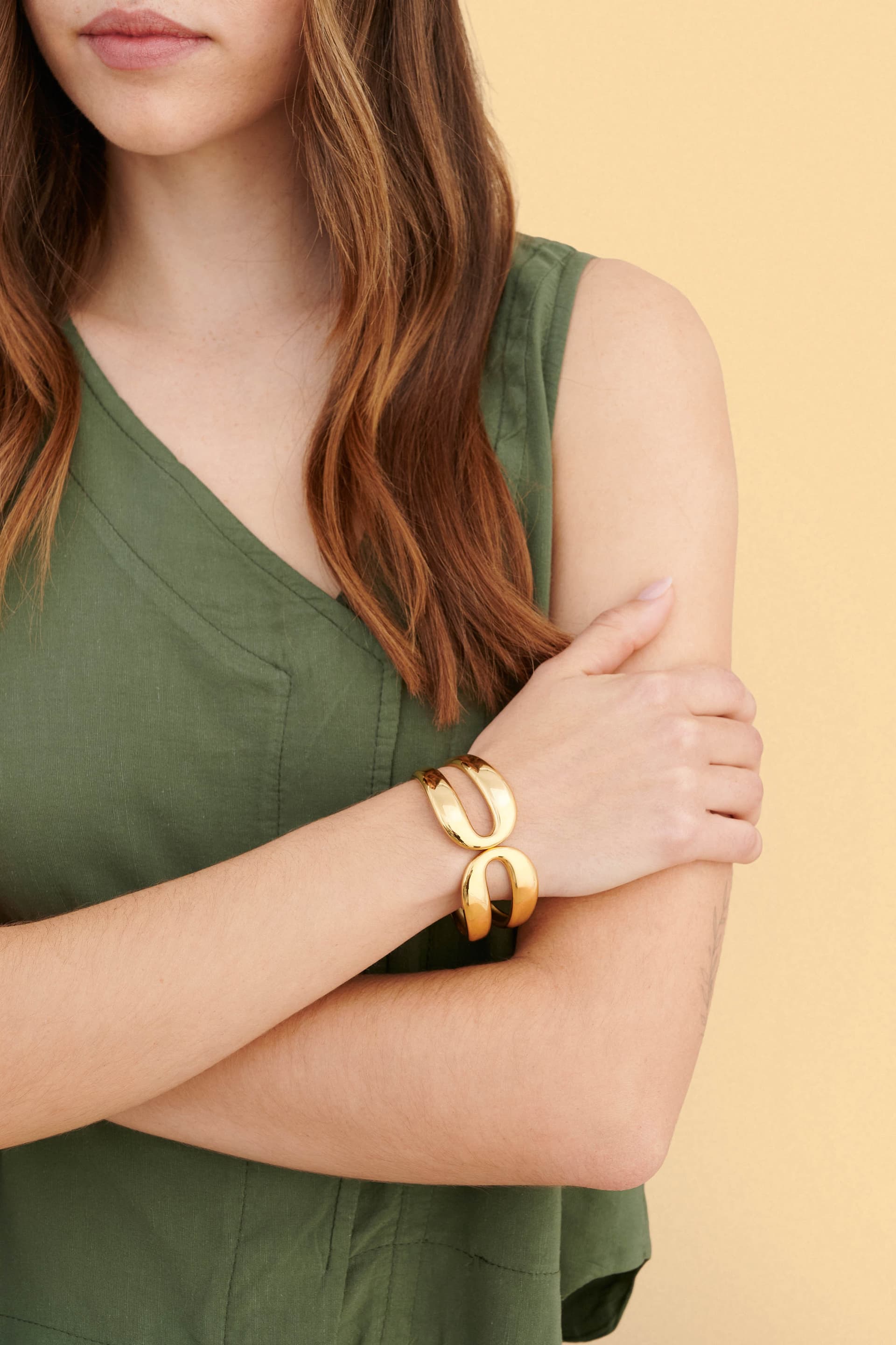 Βραχιόλι μεταλλικό απο ατσάλι - Χρυσό