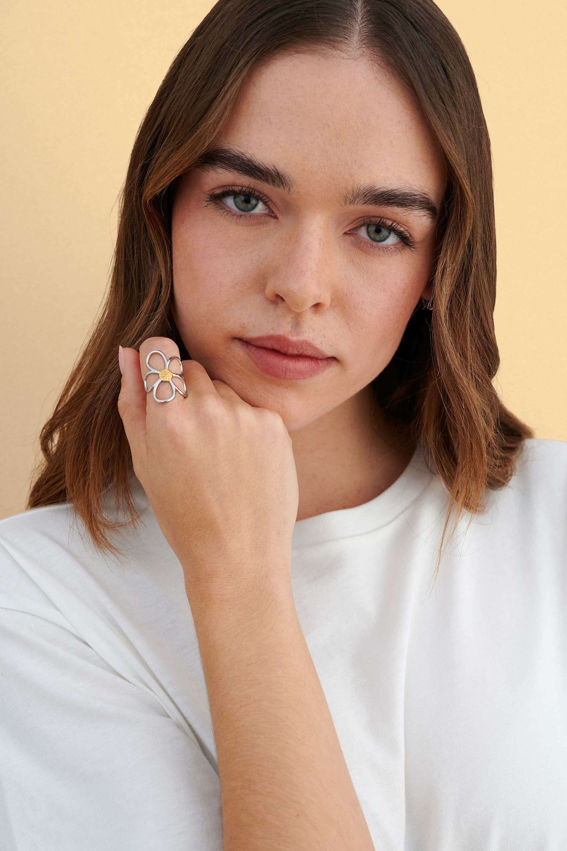 Δαχτυλίδι λουδούδι απο ατσάλι - Πολύχρωμο