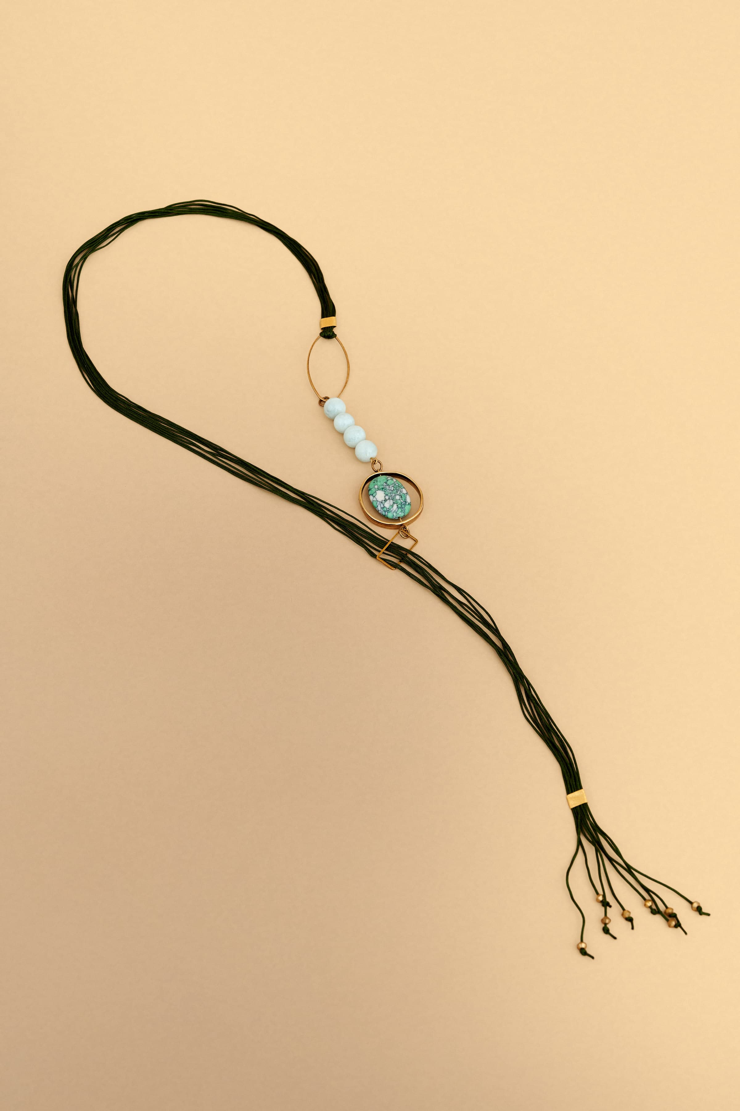 Κολιέ με συνδιασμό υλικών - Πολύχρωμο