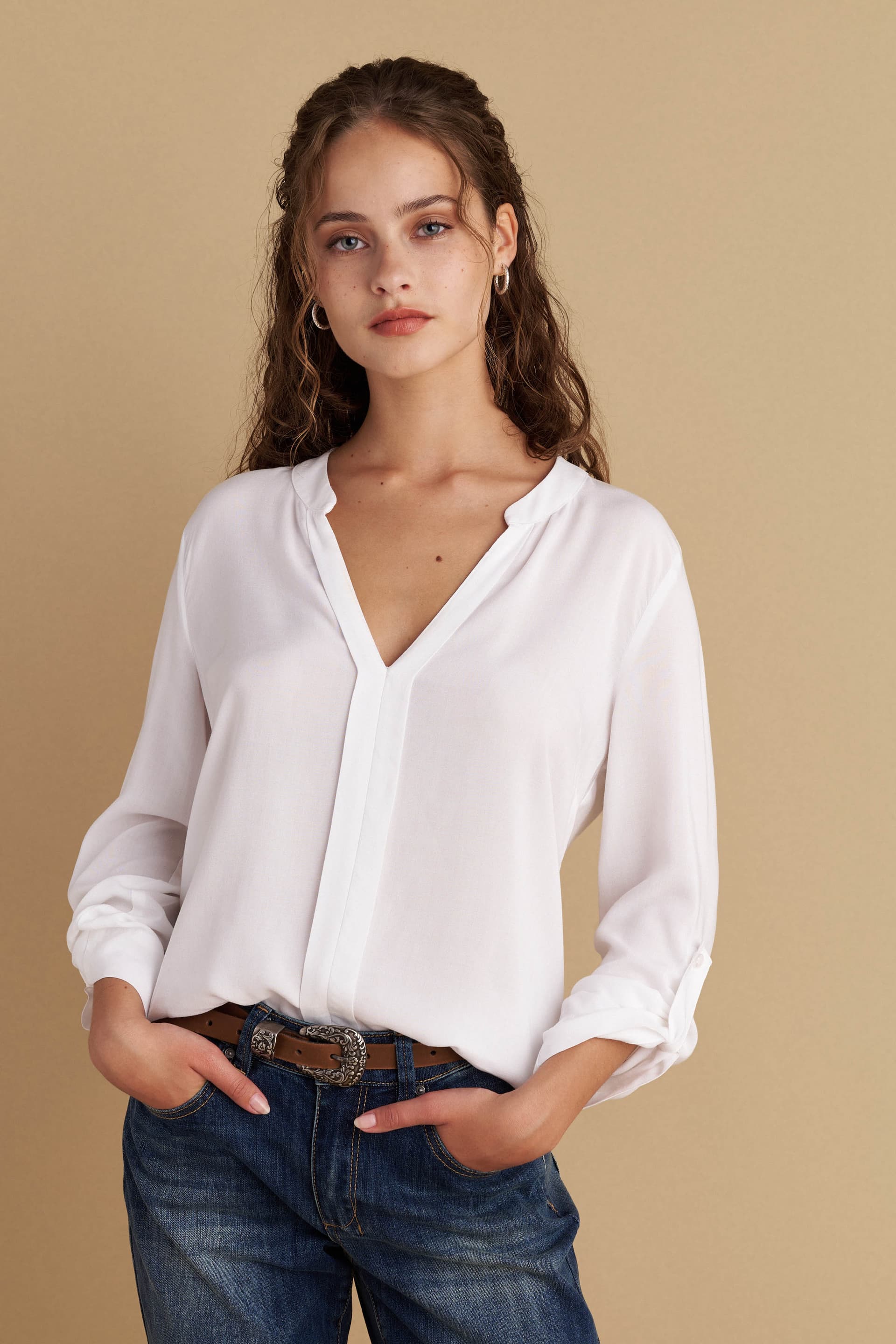 Ζώνη με boho αγκράφα - TABAC