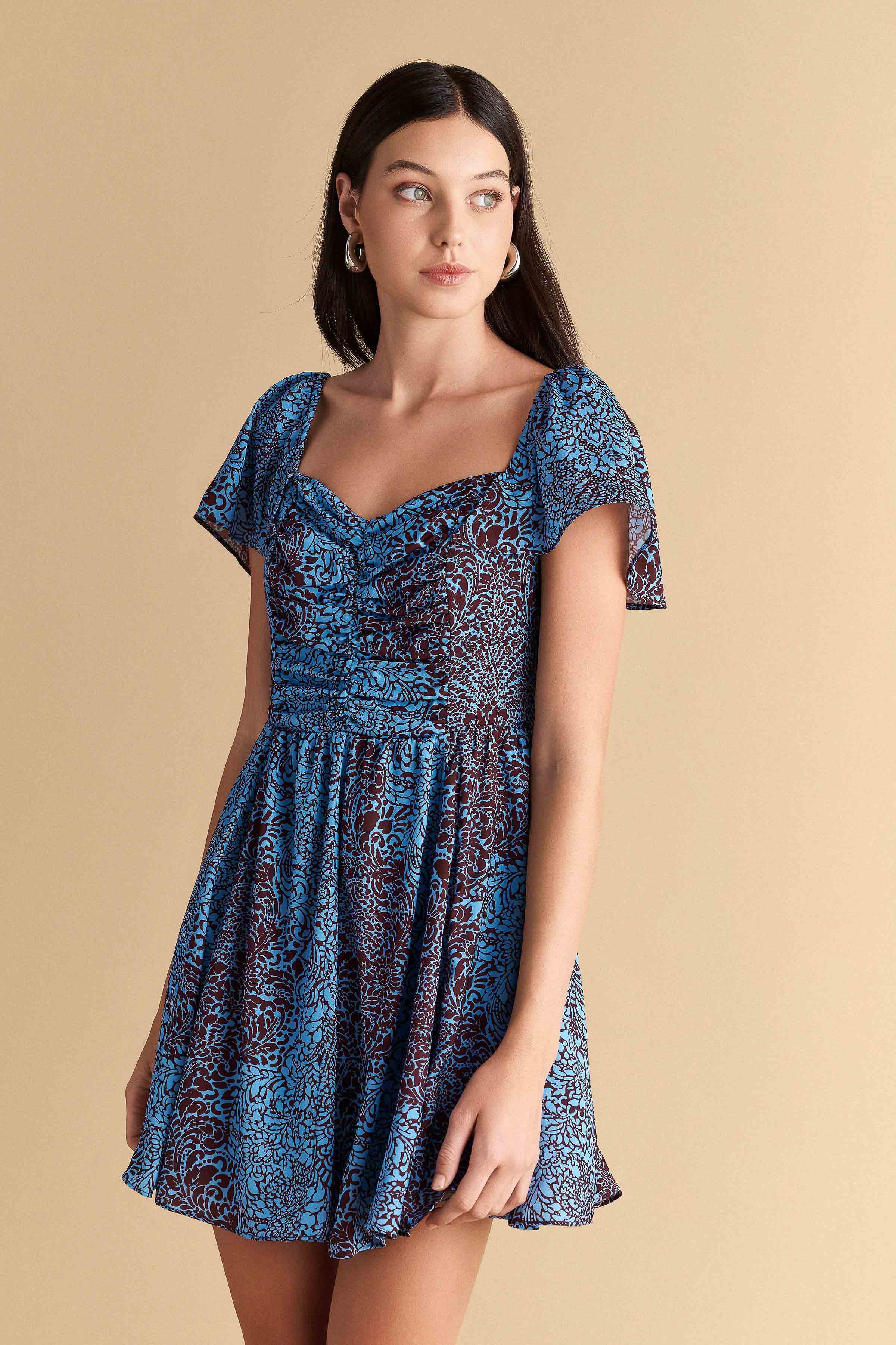 Φόρεμα μίνι με σχέδια - Πολύχρωμο