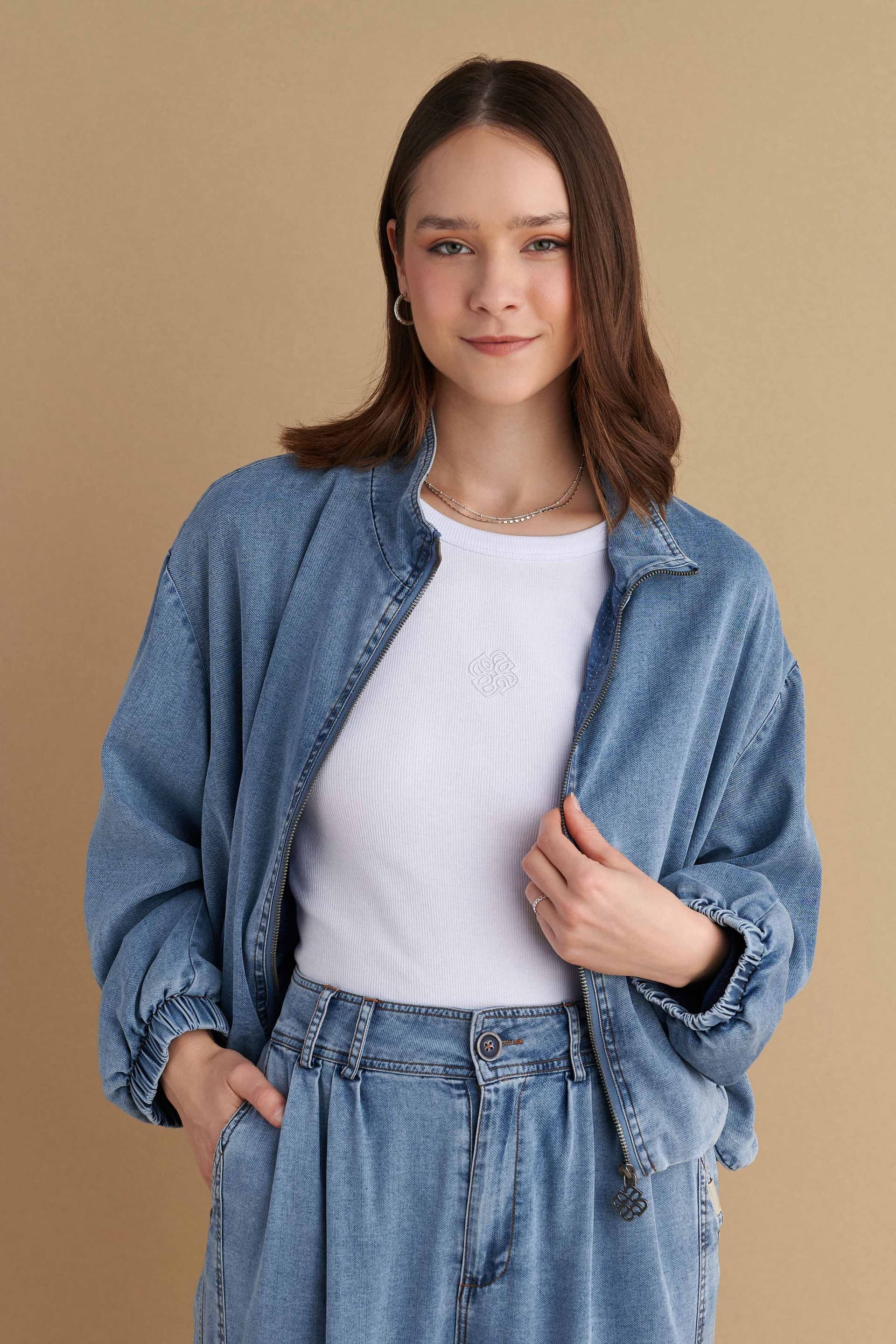 Μπουφάν τύπου denim - Μπλε