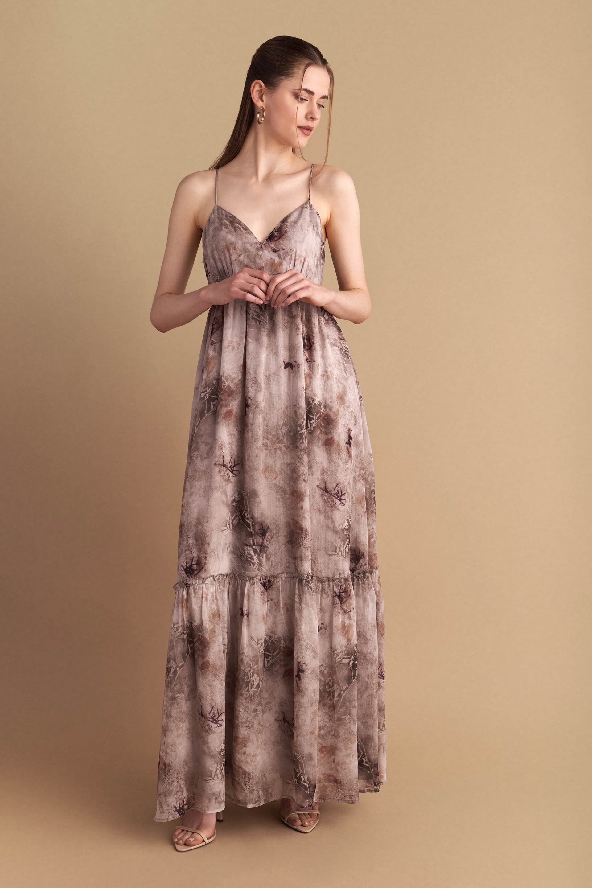 Φόρεμα εμπριμέ εξώπλατο - Πολύχρωμο