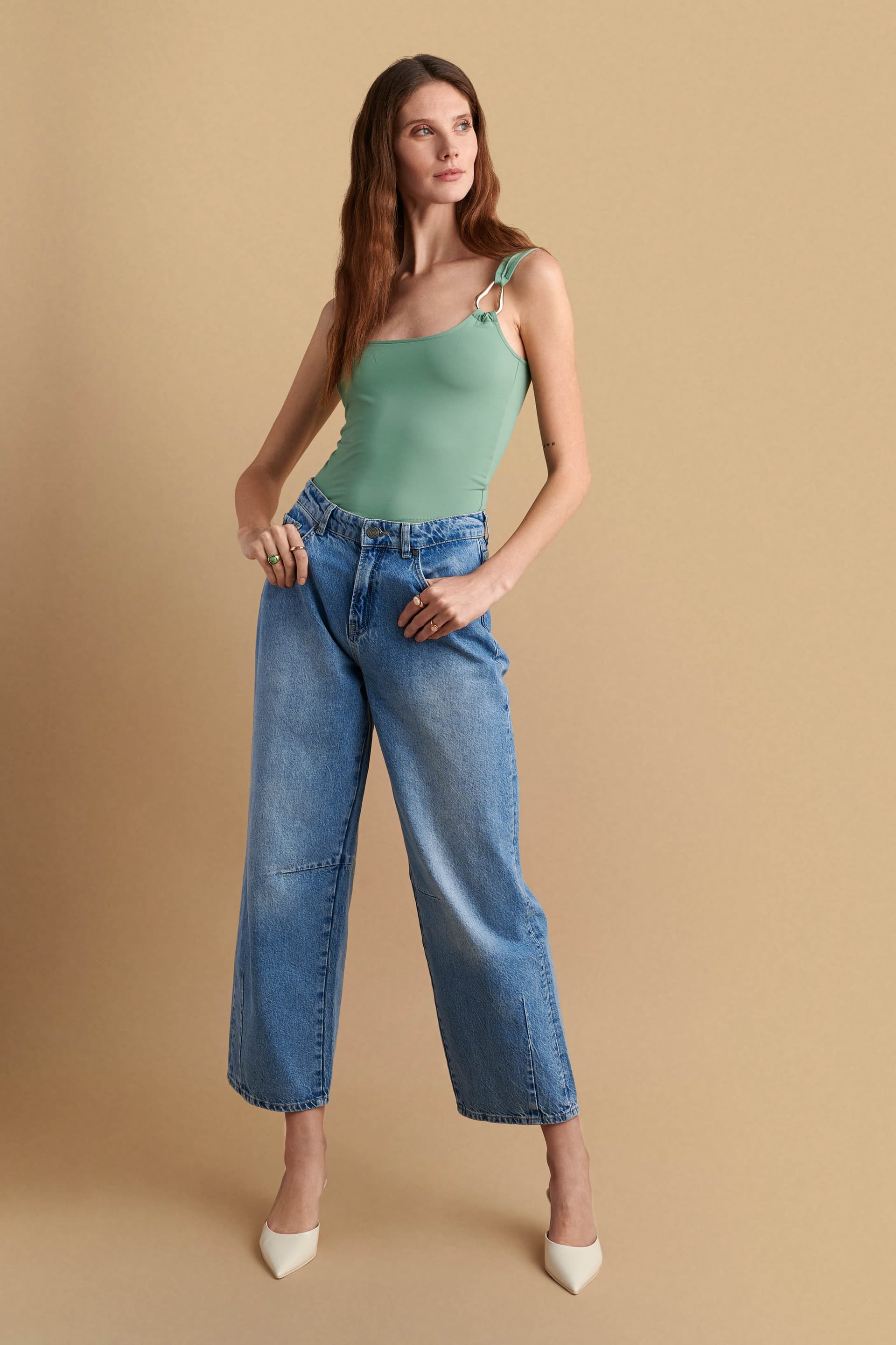 Μπλούζα με τιράντες και απαλή υφή - MINT