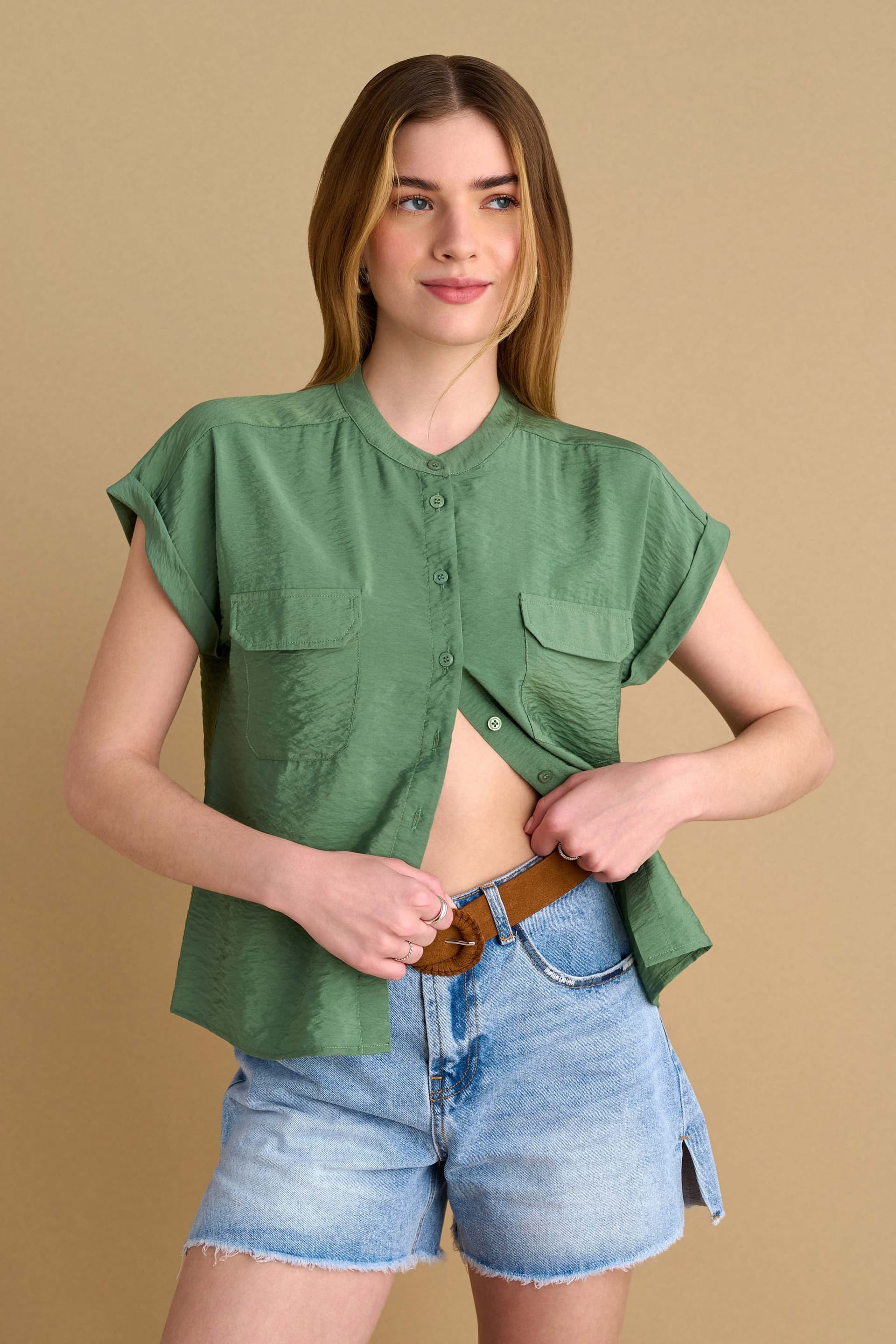 Πουκάμισο κοντόμανικο με τσέπες - MINT