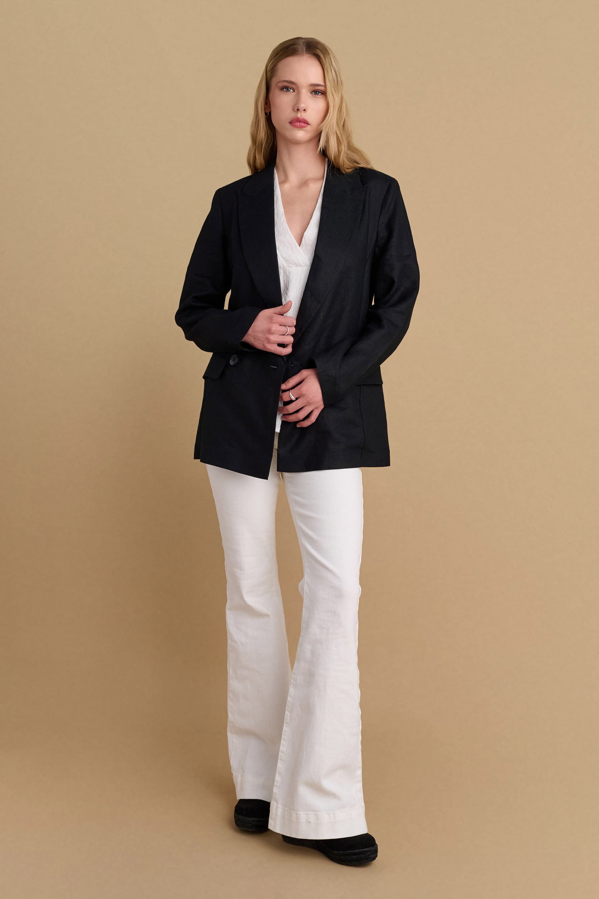 Σακάκι λινό - Μαύρο