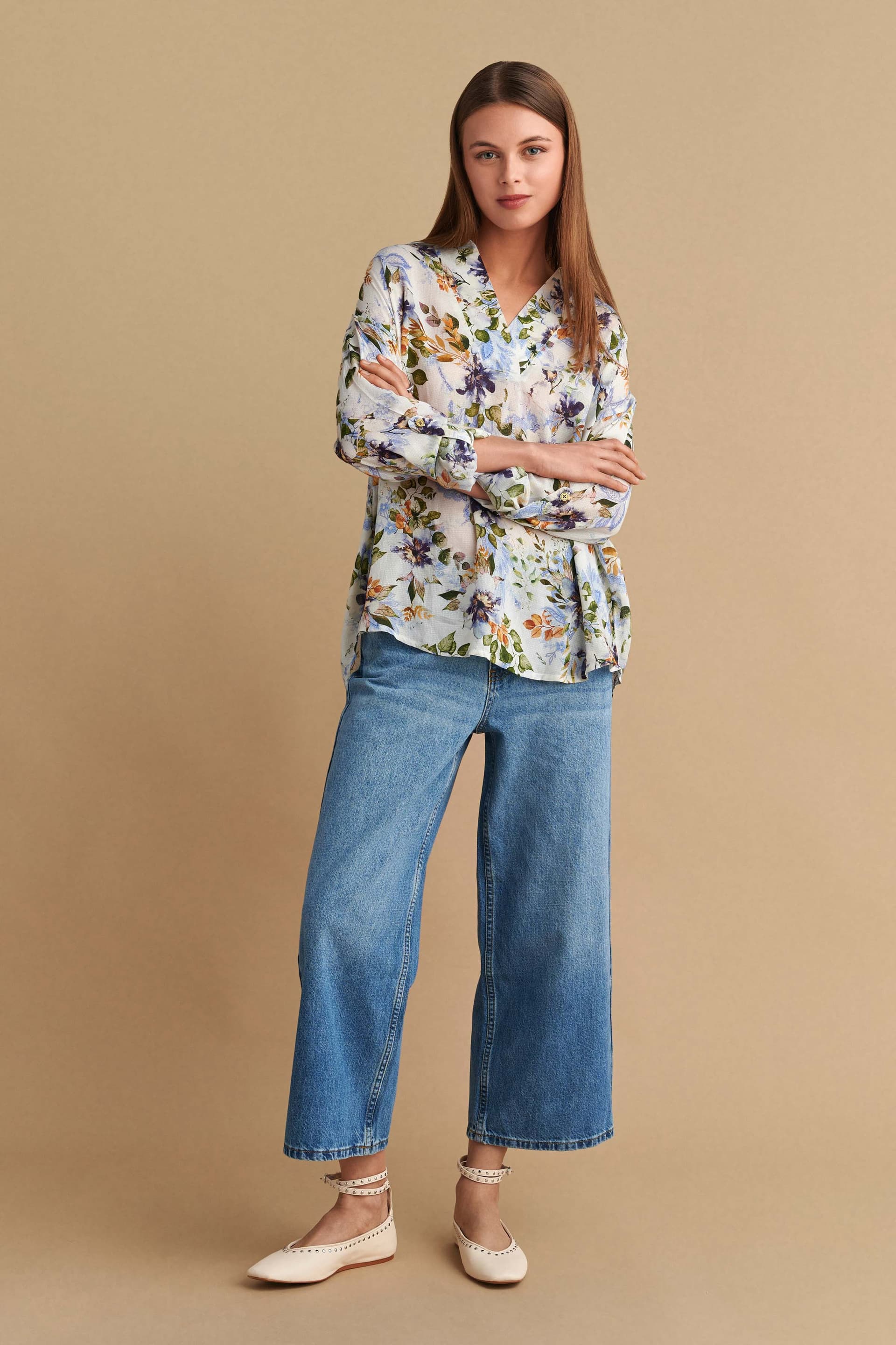 Τουνίκ με φλοράλ μοτίβο - Πολύχρωμο