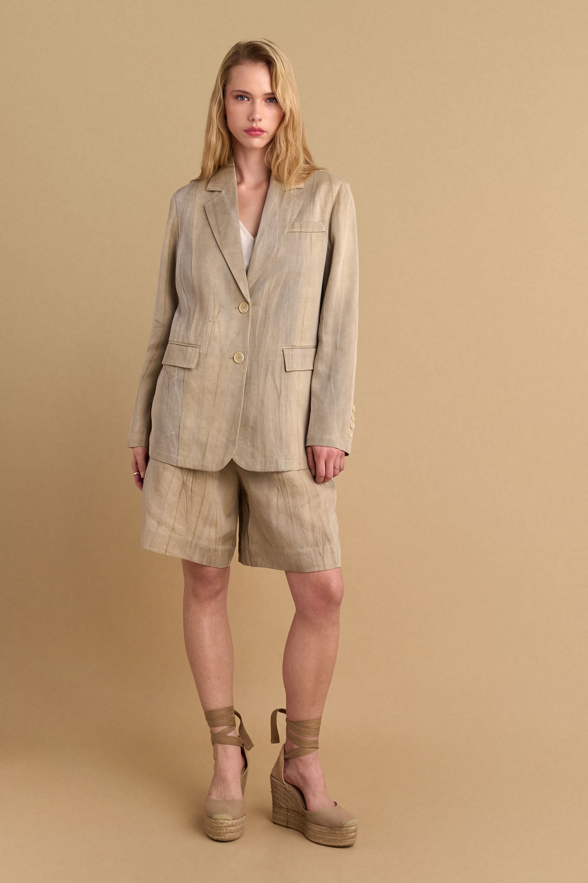 Σακάκι με τσέπες - Μπεζ