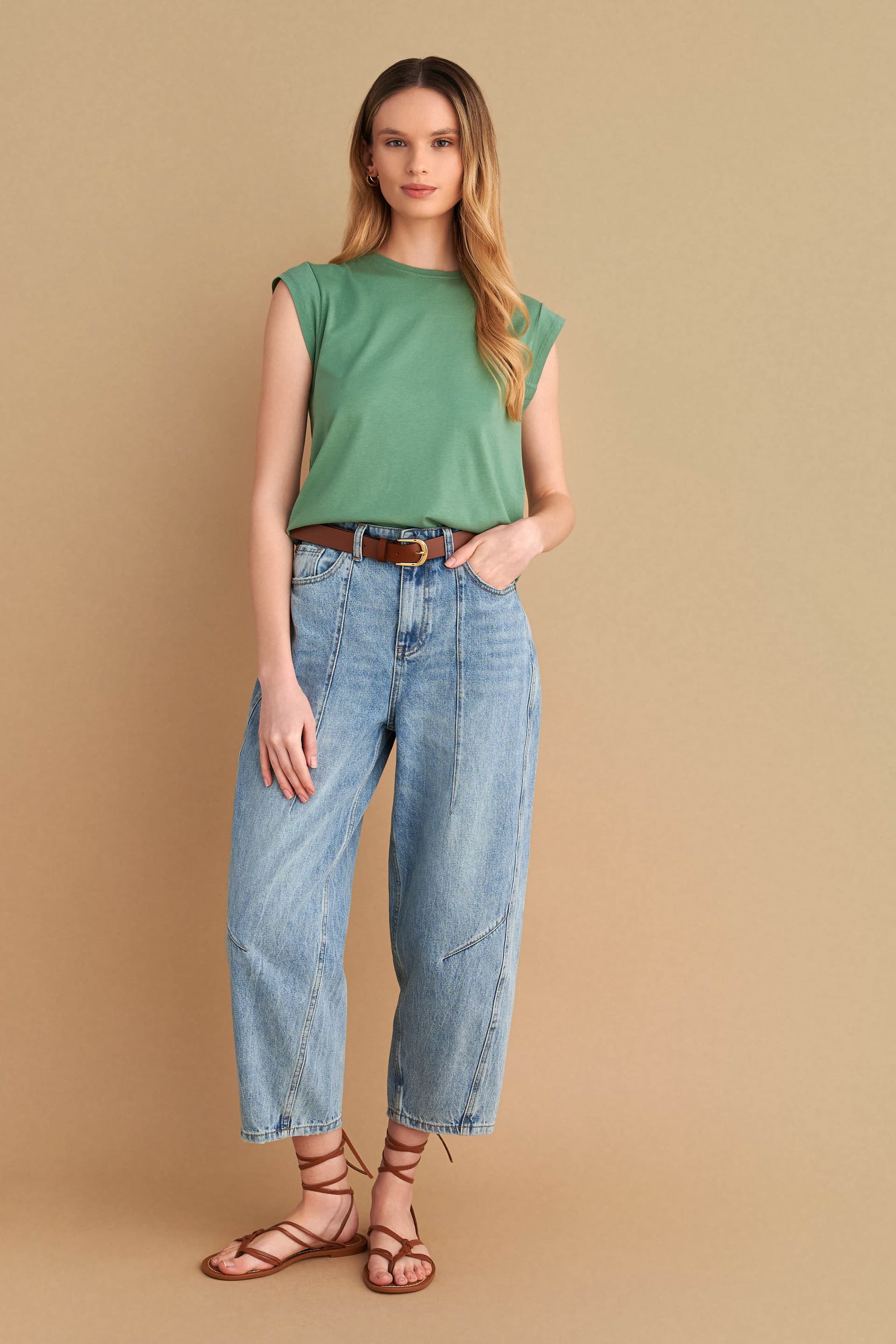 T-shirt μονόχρωμο - MINT