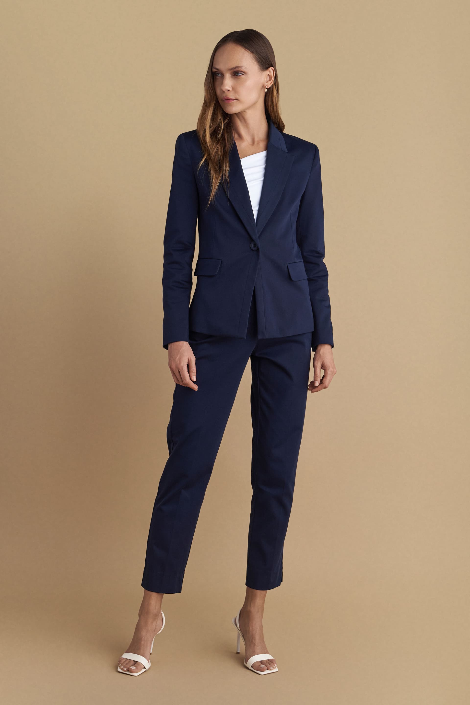 Σακάκι μεσάτο με εμπριμέ φόδρα - Μπλε