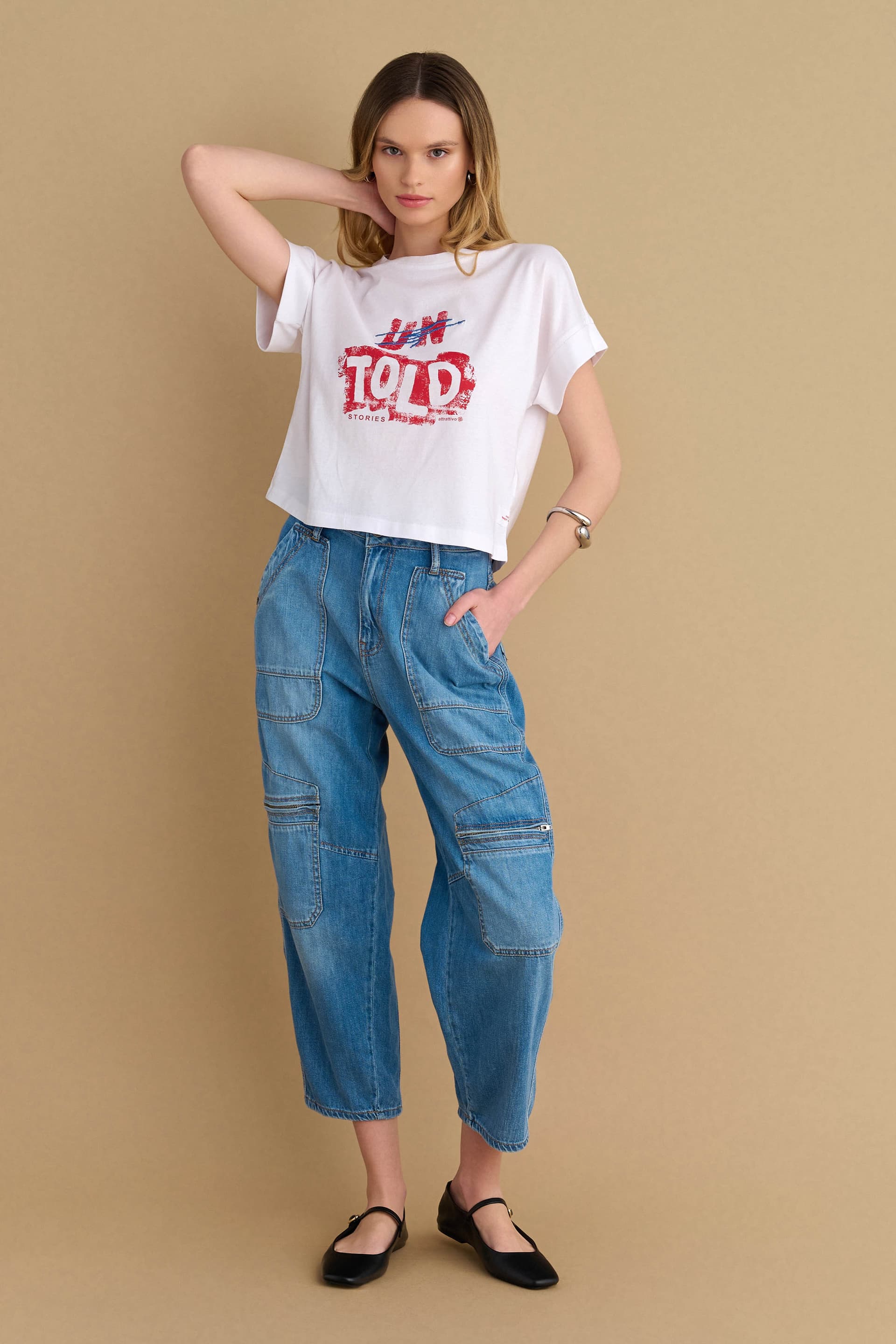 T-shirt με τύπωμα - Λευκό