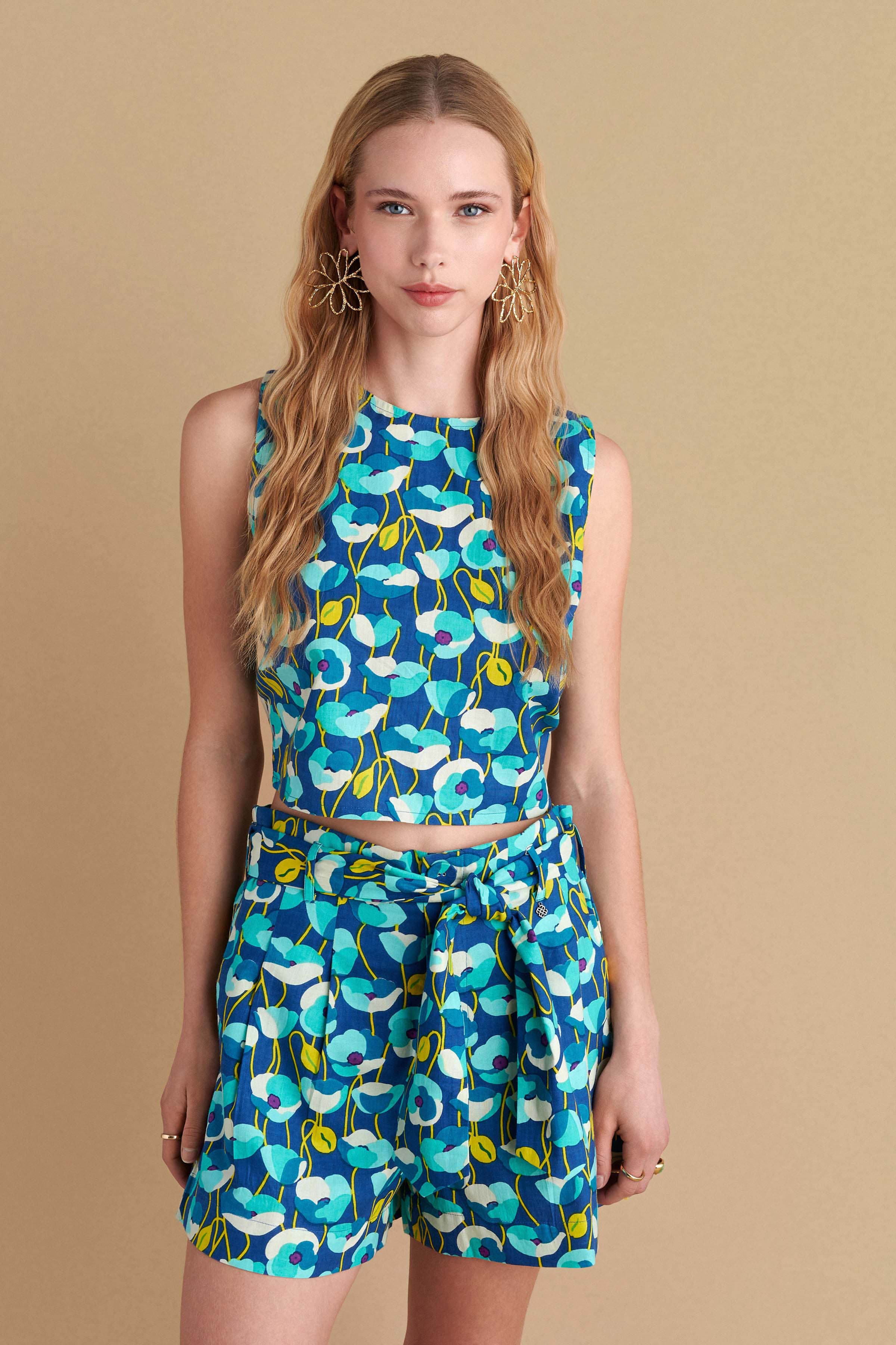 Τοπ εμπριμέ - Πολύχρωμο