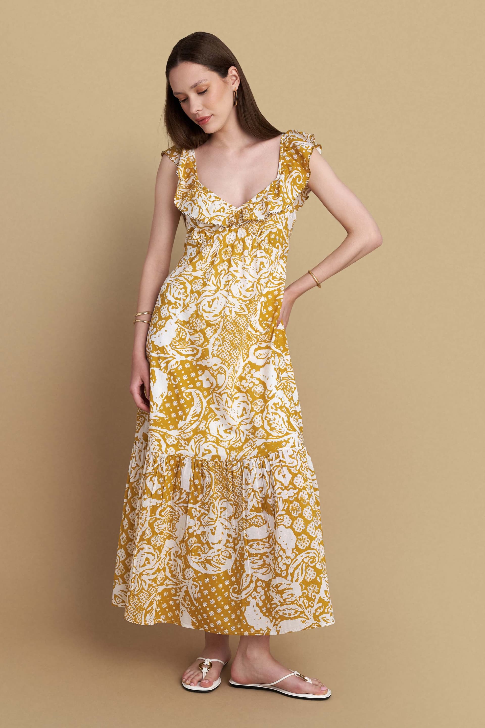 Φόρεμα μακρύ εμπριμέ - PINEAPPLE