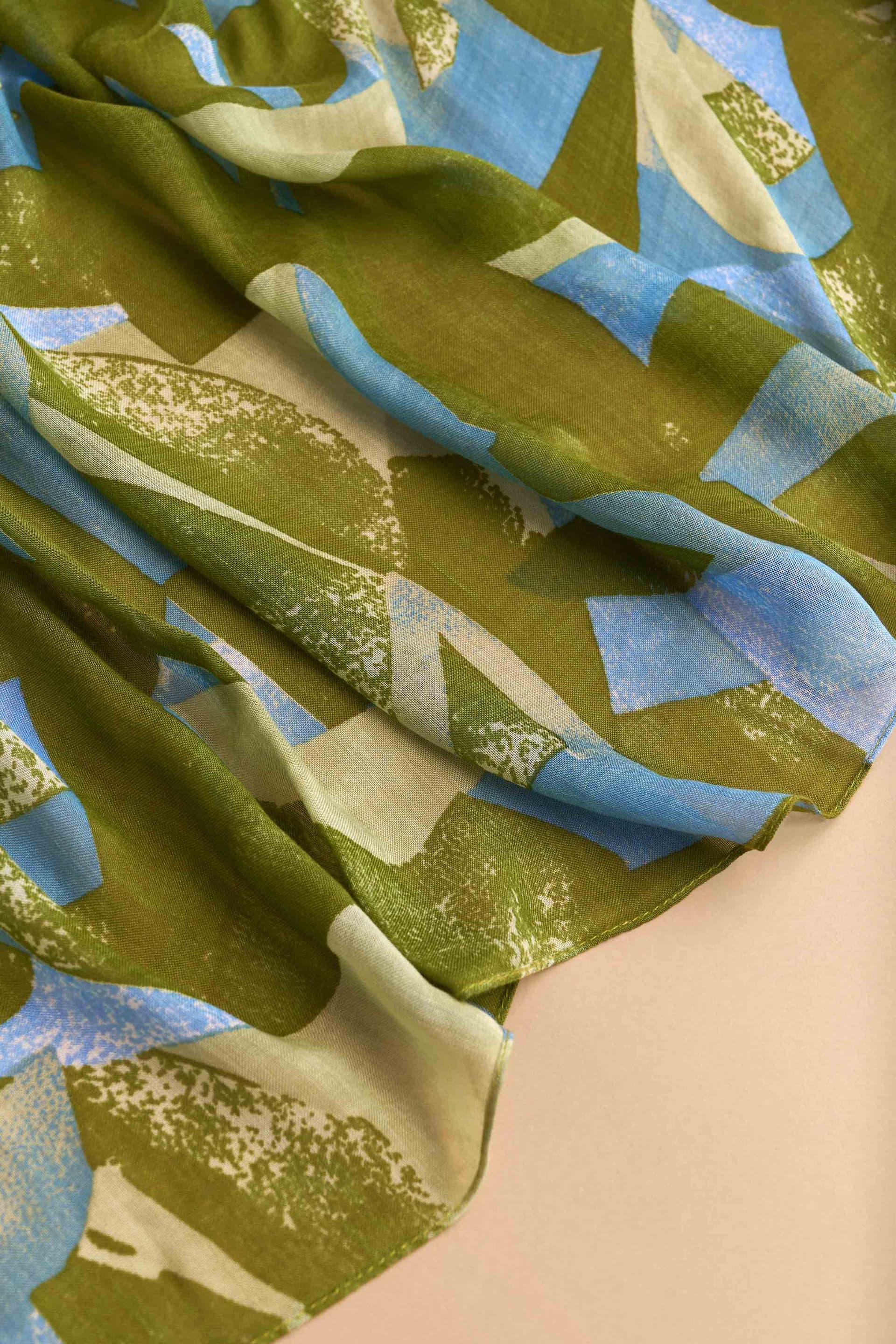 Εσάρπα με γεωμετρικά μοτίβα - Πολύχρωμο