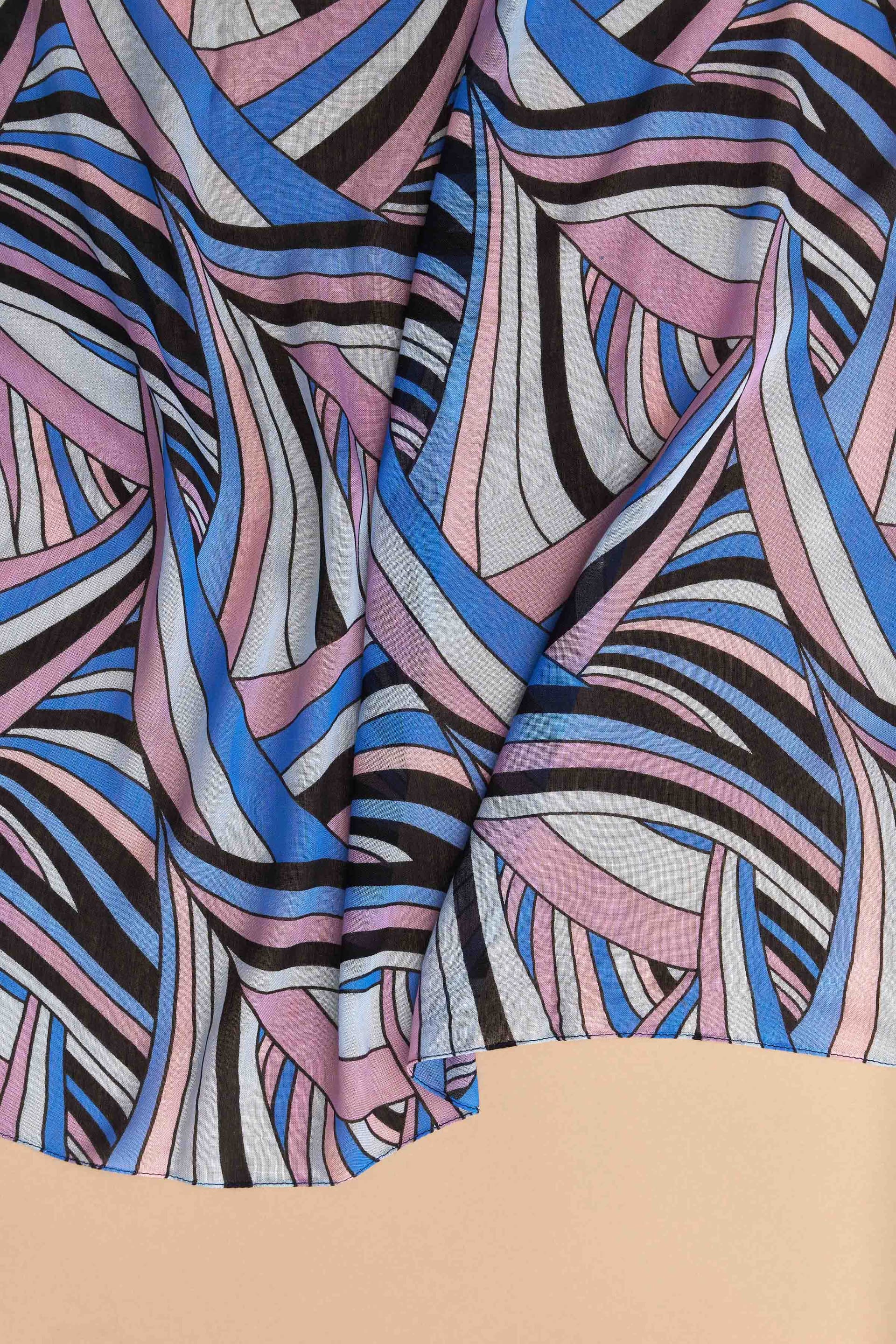 Φουλάρι με σχέδια - Μπλε