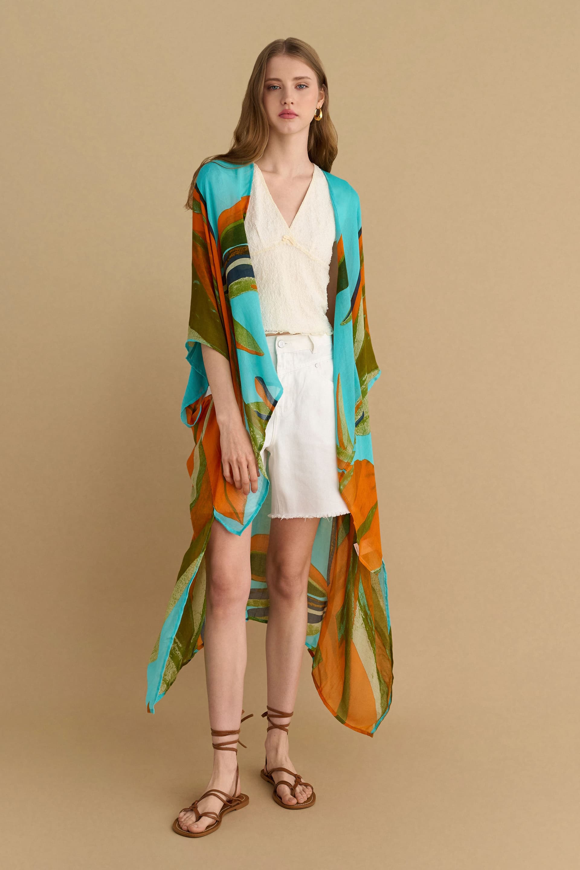 Κιμονό με σχέδιο - Πολύχρωμο