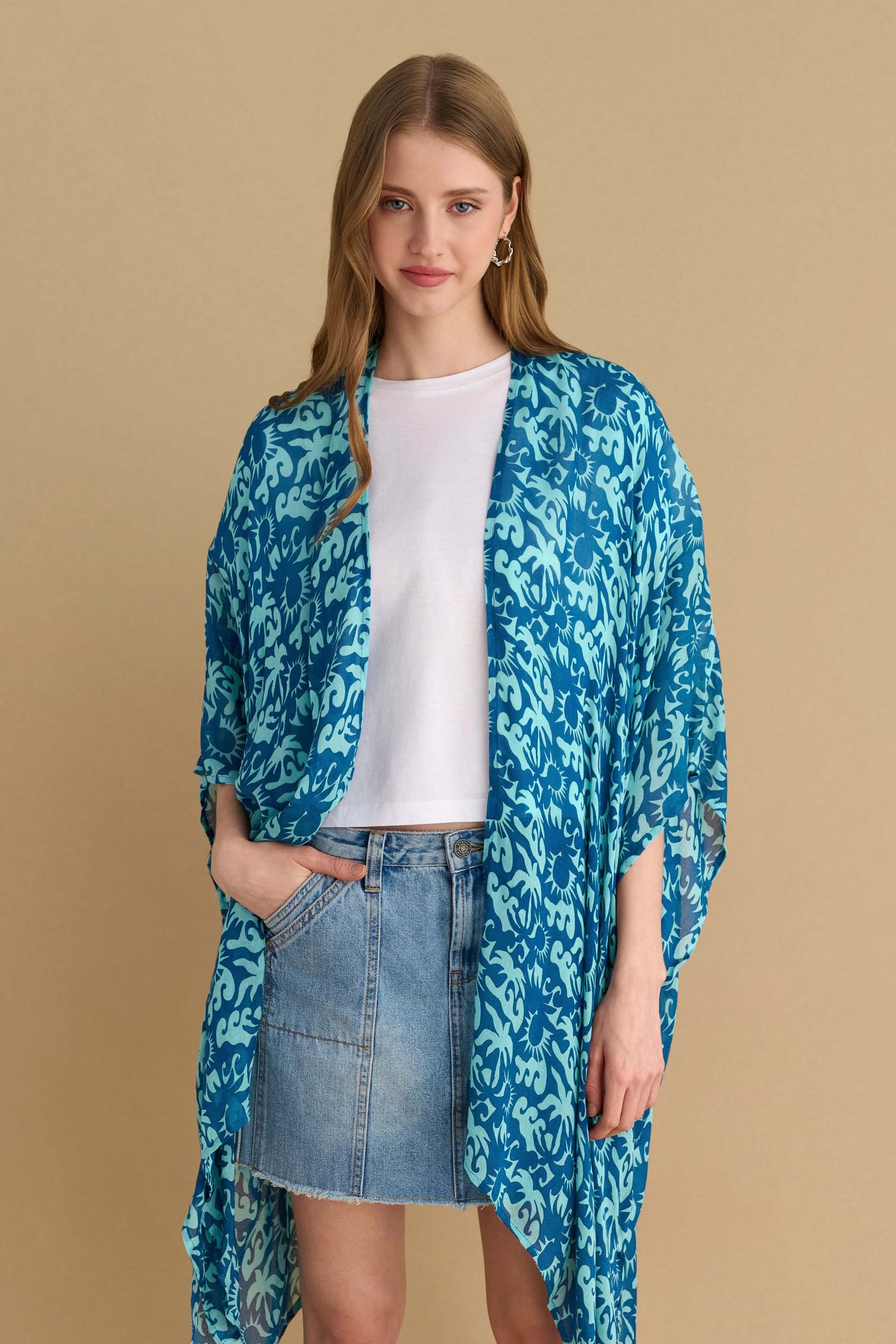 Κιμονό μακρύ πολύχρωμο - Πολύχρωμο