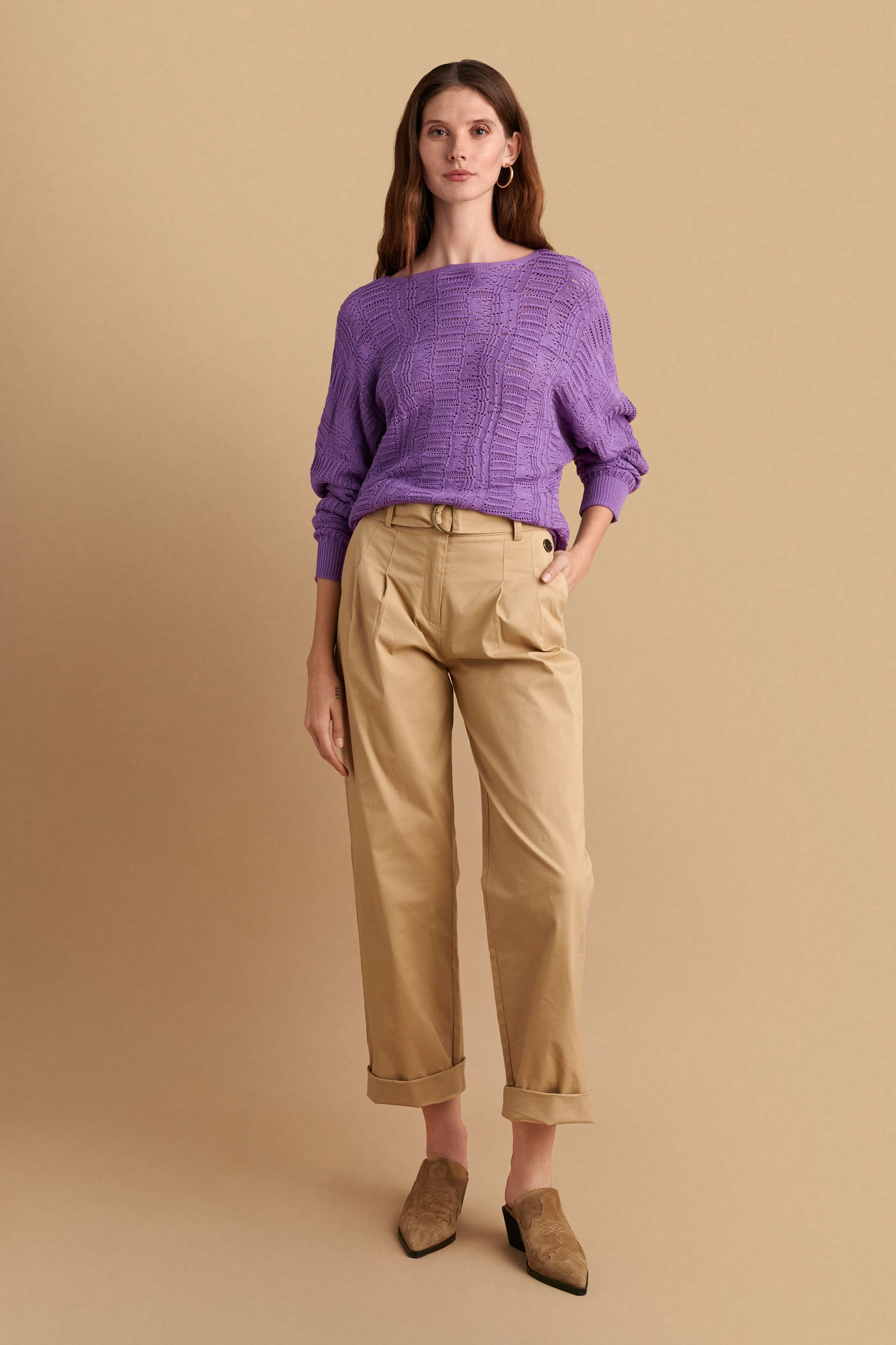 Μπλούζα με λεπτή πλέξη - LILAC